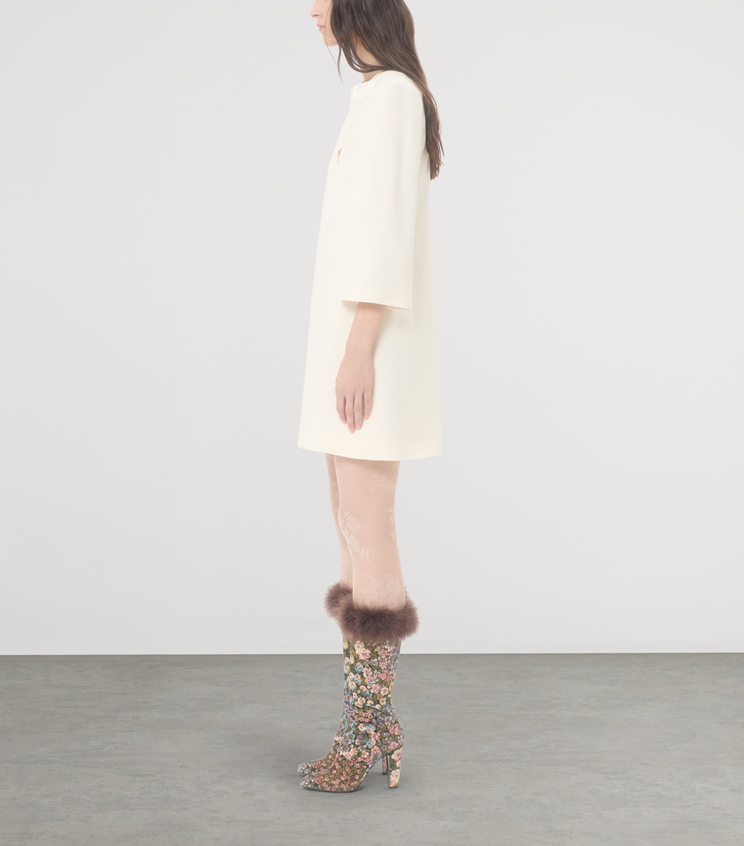 Virgin Wool-Silk Mini Dress A03 Image 4