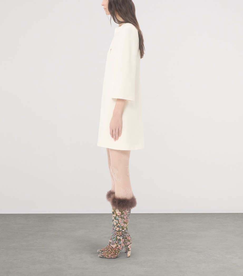 Virgin Wool-Silk Mini Dress A03 Image 4