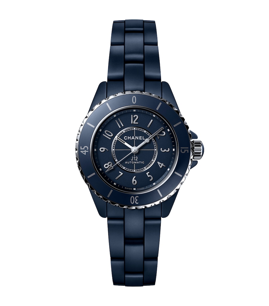 CHANEL Ceramic and Steel J12 Calibre 12.2 Watch 33mm Blue Image 1