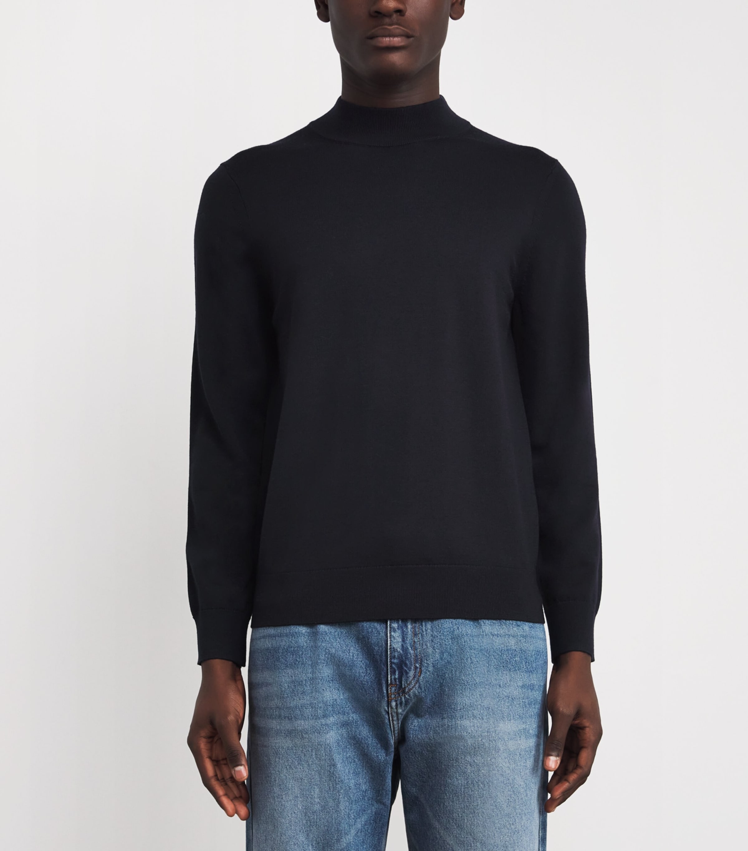Wool High-Neck Sweater MIDNIGHT BLUE Image 3