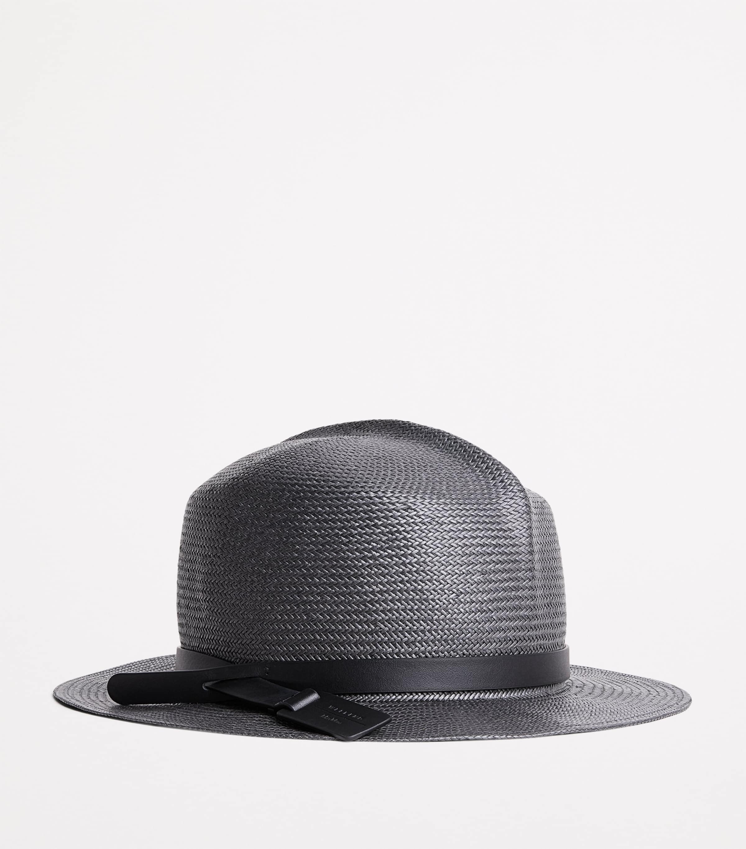 Weekend Max Mara Leather-Band Fedora Hat Black Image 2