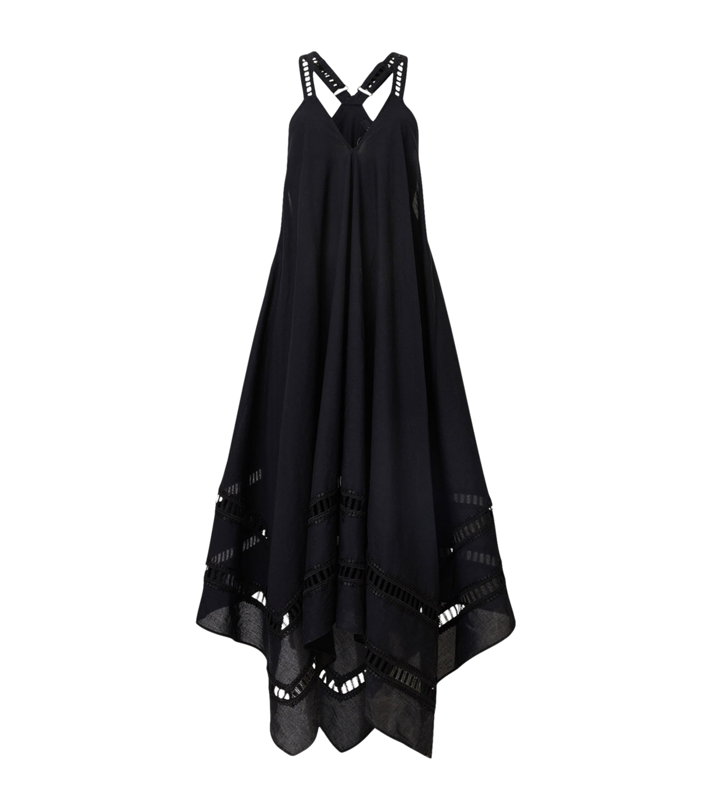 AllSaints Womens Cotton Lil Midi Dress Black Image 1