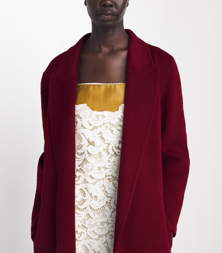 Wolk Morais Womens Cashmere L'Opera Long Coat Ruby Image 3
