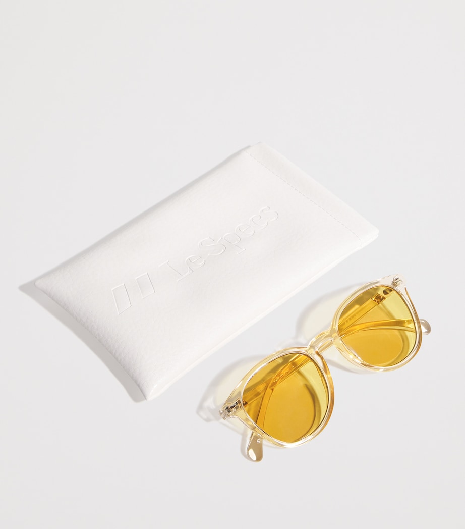 Thin Round Bandwagon Sunglasses SAND Image 4