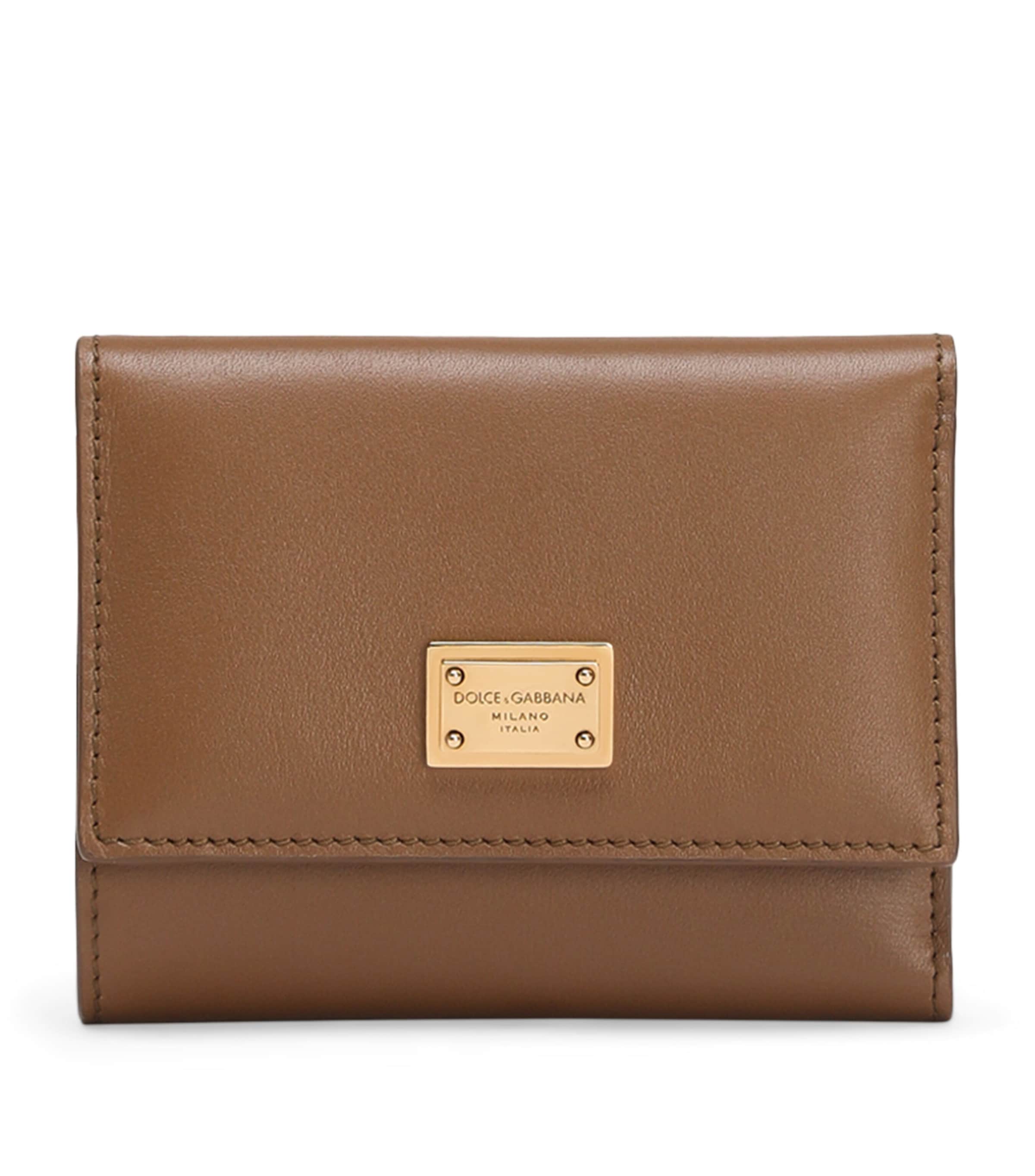 Dolce & Gabbana Grained Calfskin French Flap Wallet