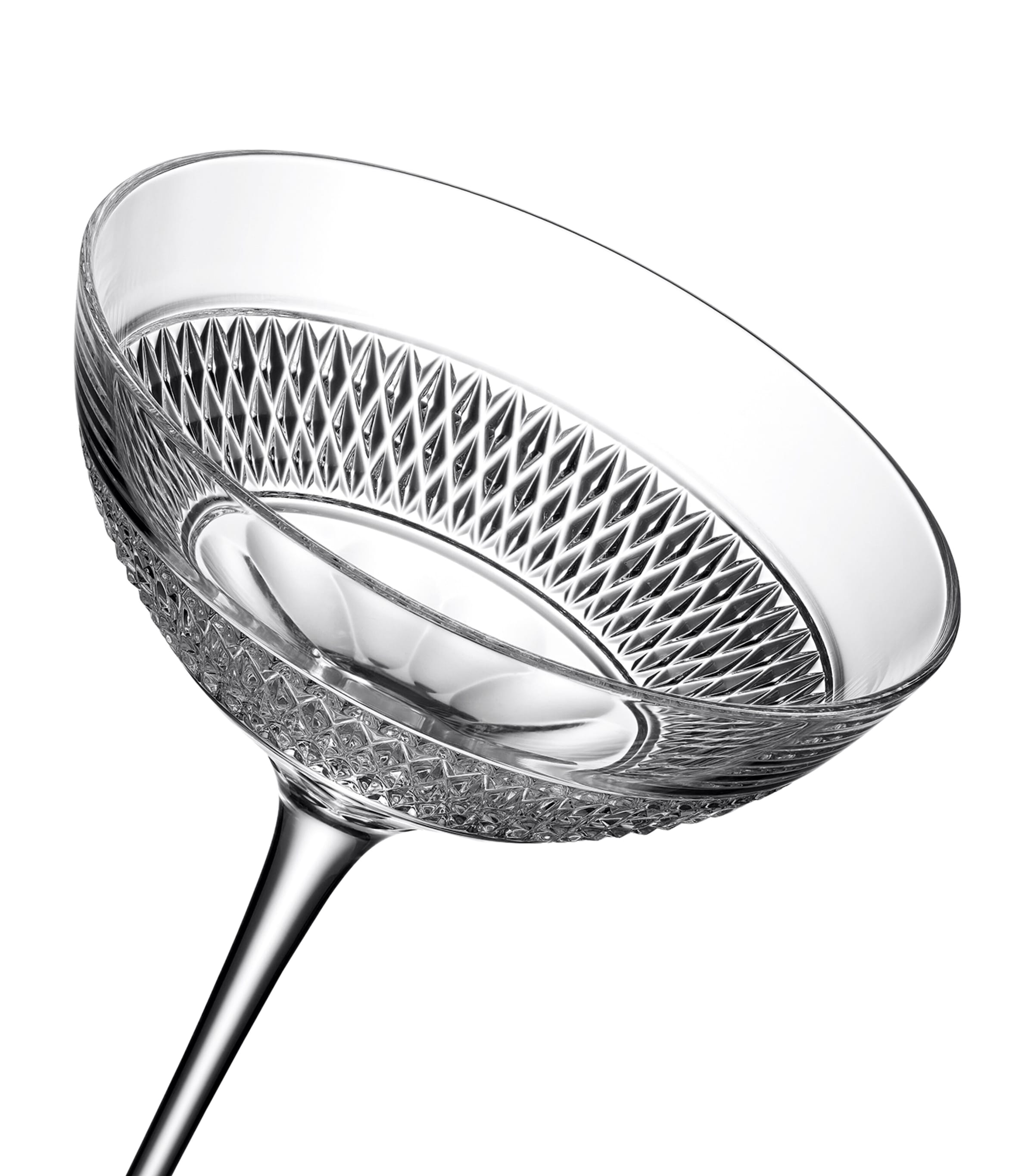 Set of 2 Crystal Copper Coast Coupe Glasses CLEAR Image 2