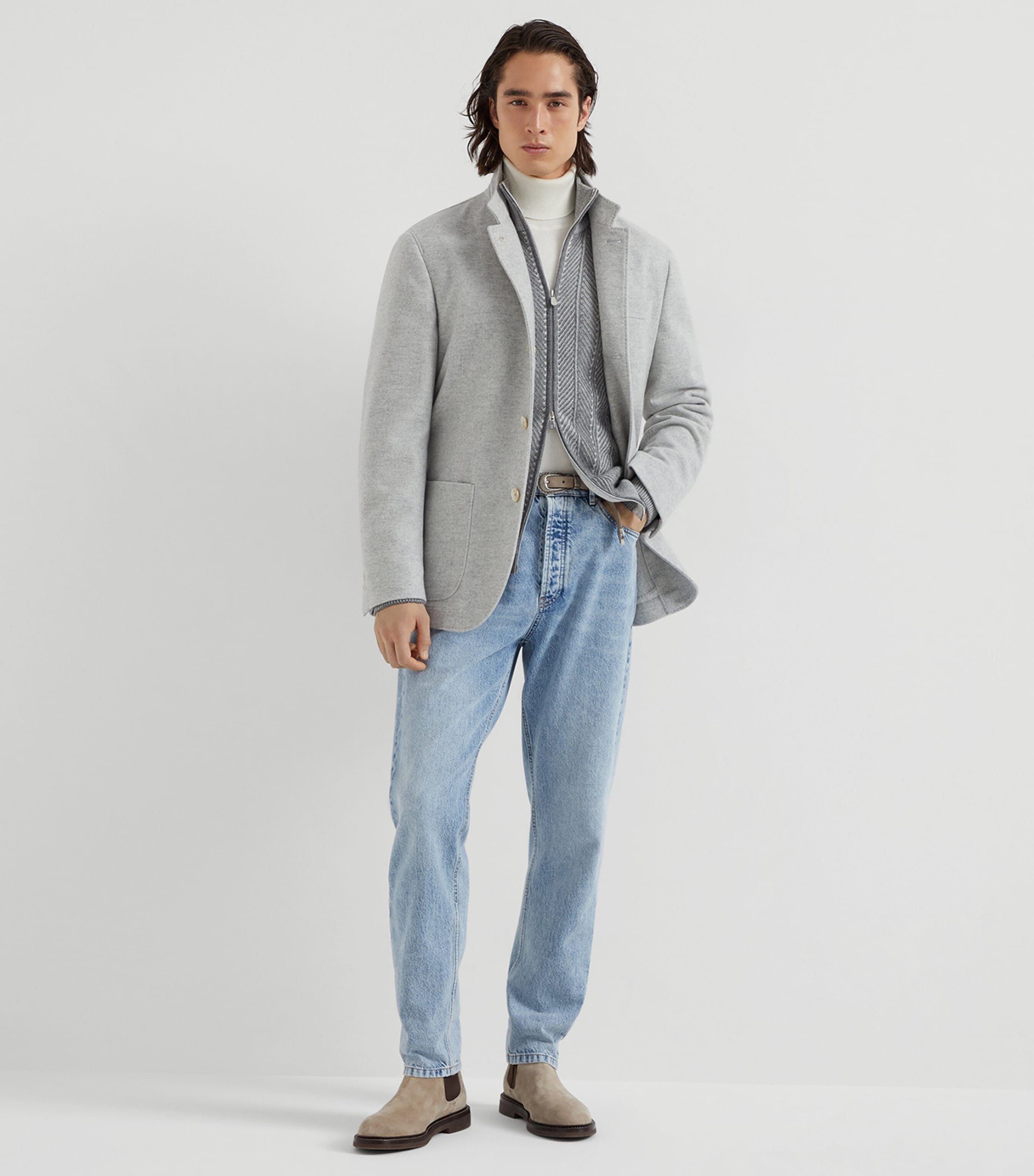 Cashmere Stitched-Detail Cardigan CQ543 Image 4