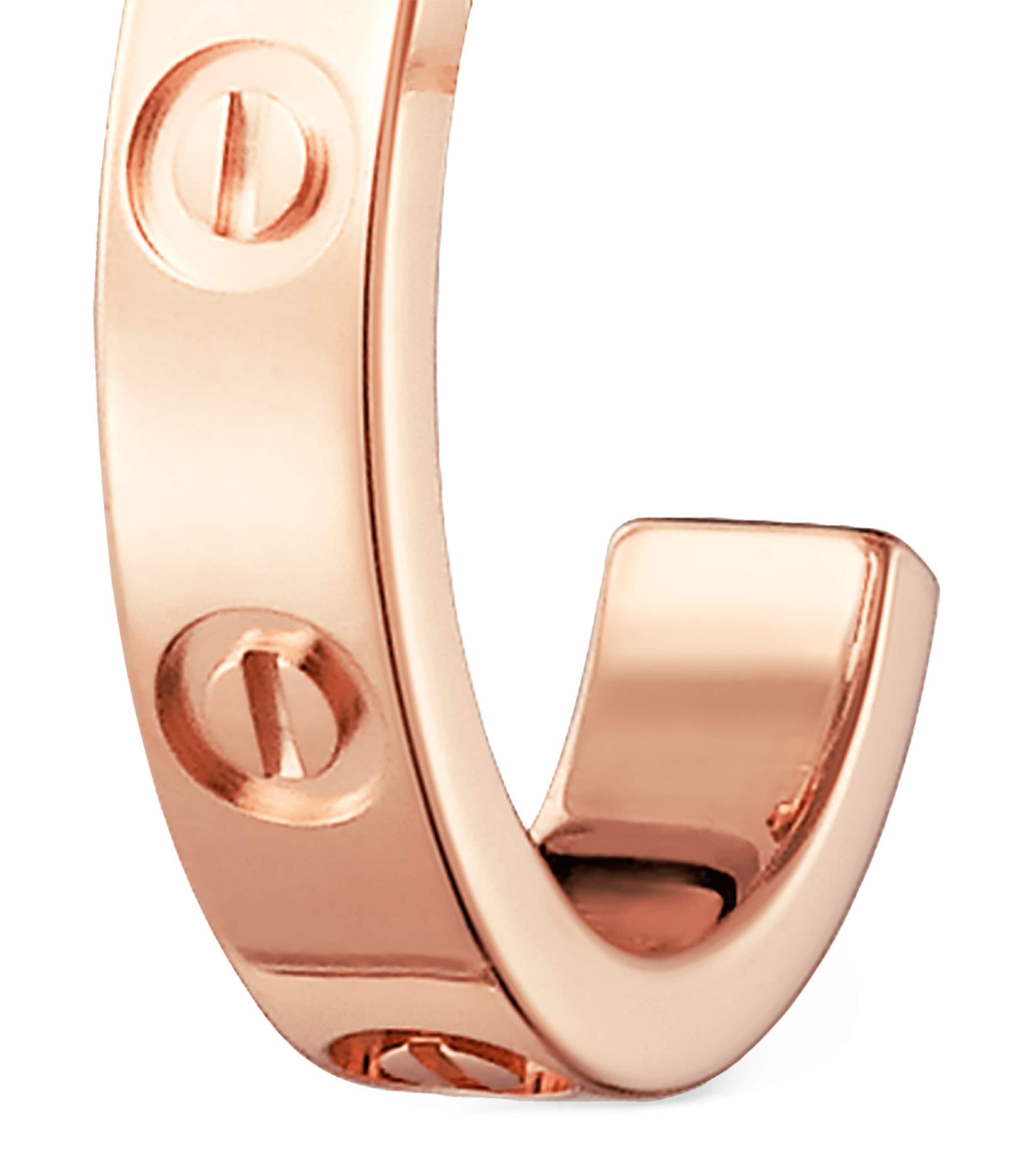 Rose Gold LOVE Hoop Earrings ROSE GOLD Image 4