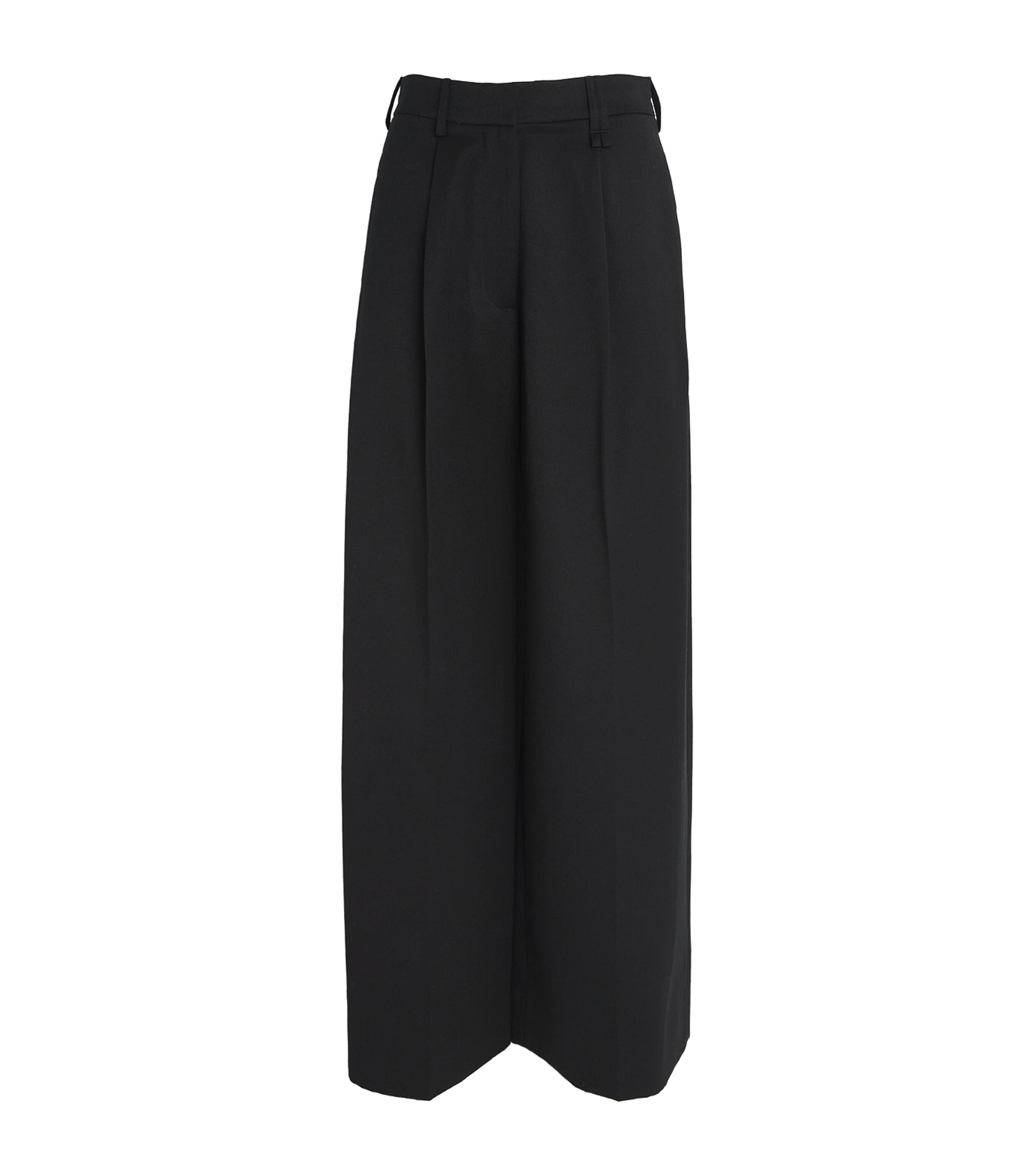 Shop Simone Rocha Wide-leg Tailored Trousers In Black