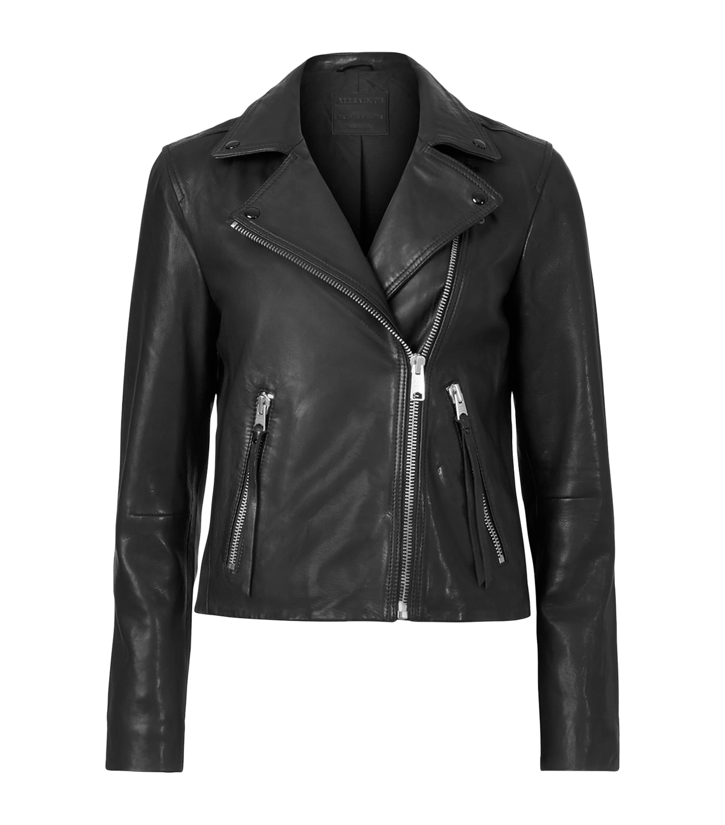Shop Allsaints Leather Dalby Biker Jacket In Black