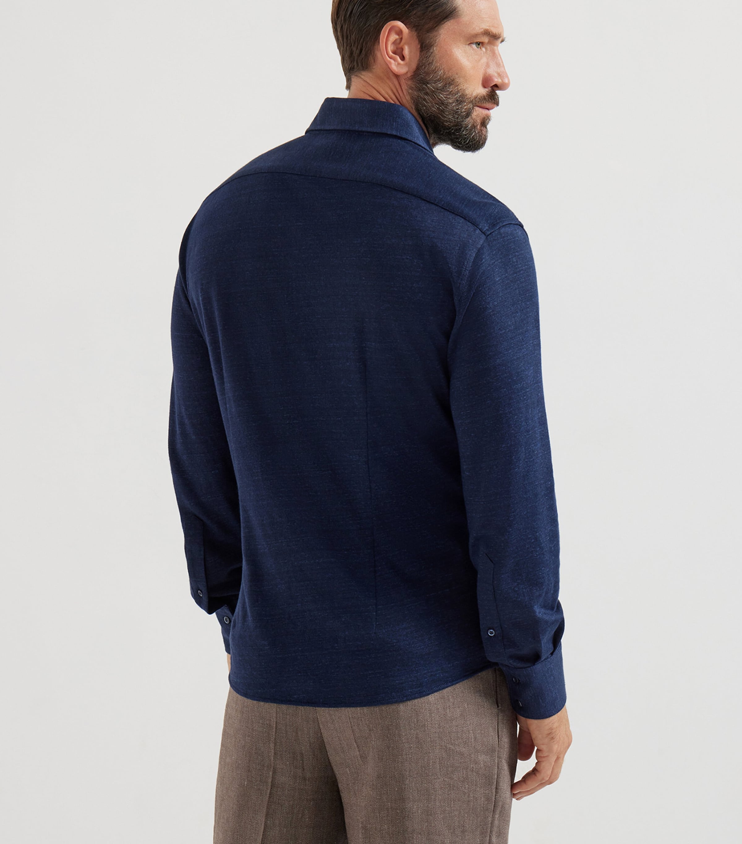 Linen-Cotton Jersey Shirt C006 Image 5