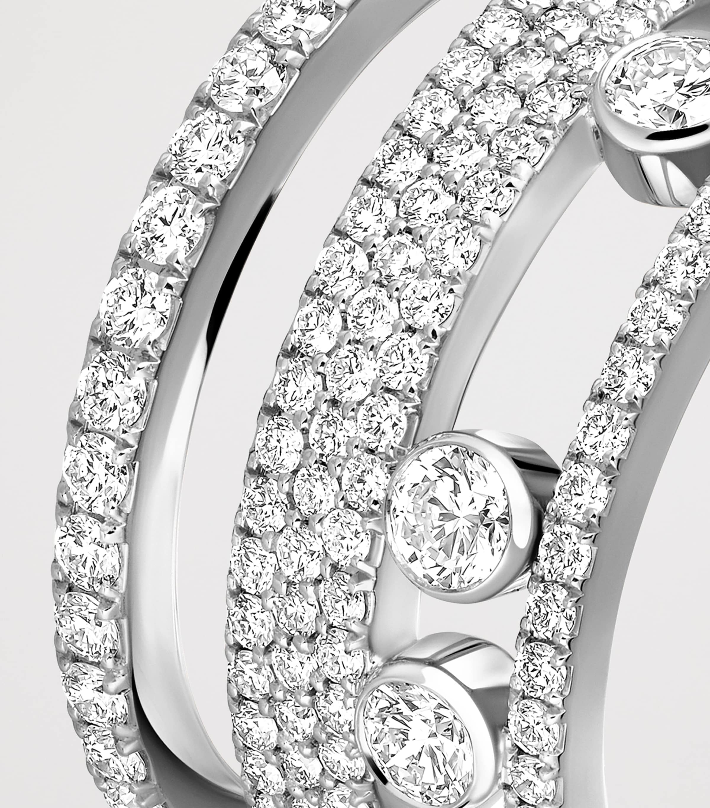 Messika Move Romane White Gold and Diamond Large Ring (1.00ct) White Gold Image 3