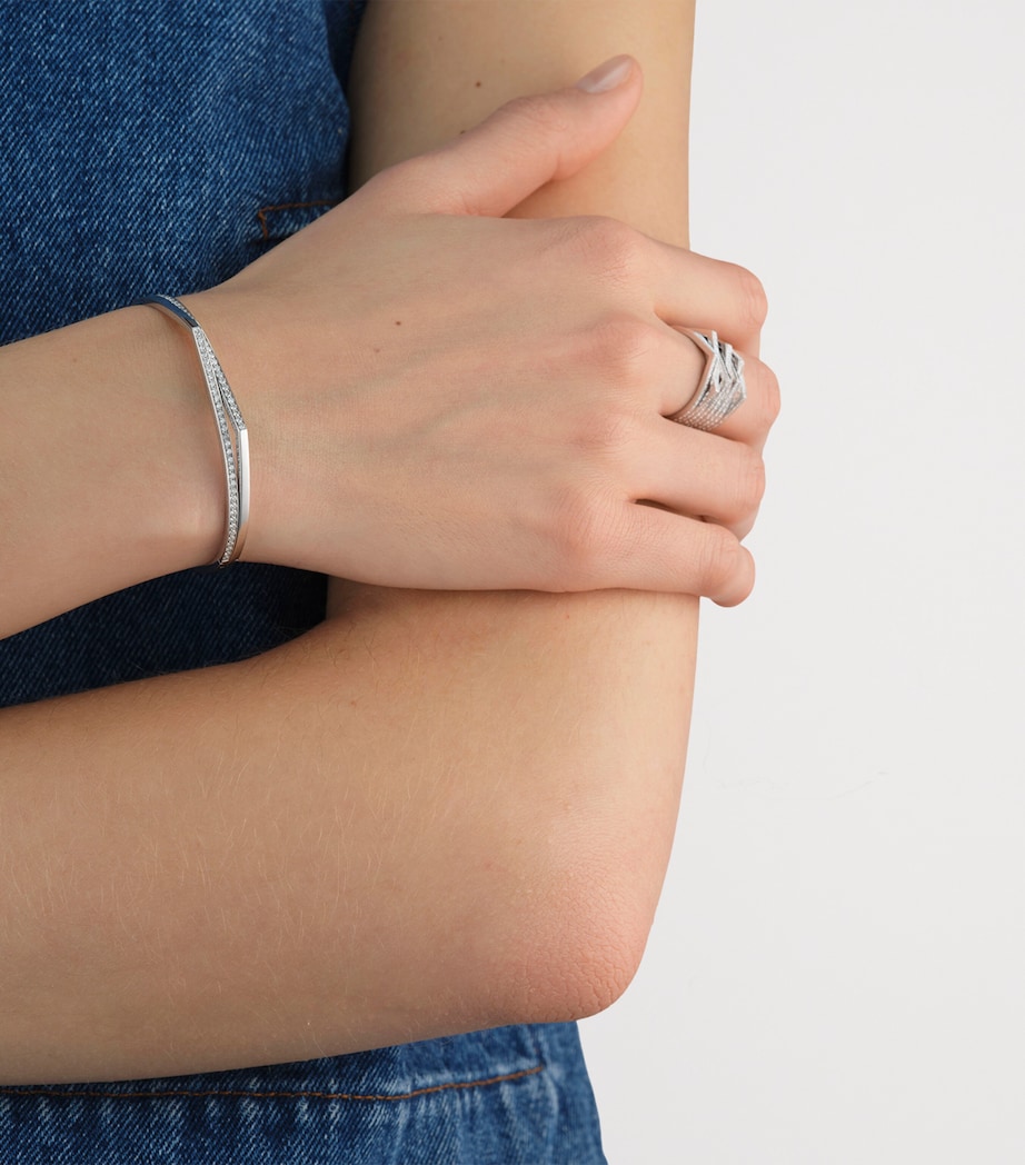 Repossi White Gold and Diamond Antifer Bangle White Gold Image 2