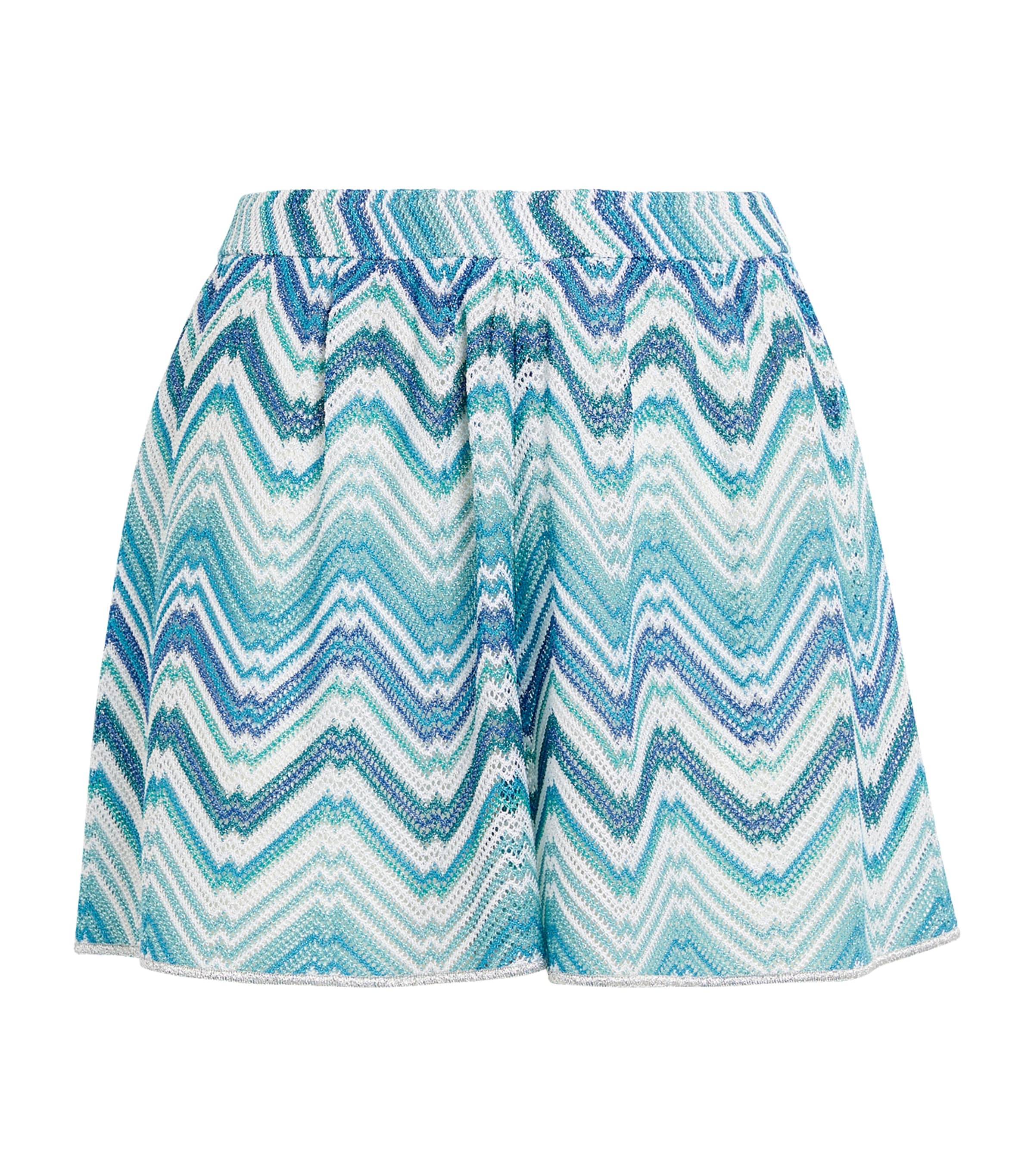 Missoni Zigzag Beach Shorts In Blue