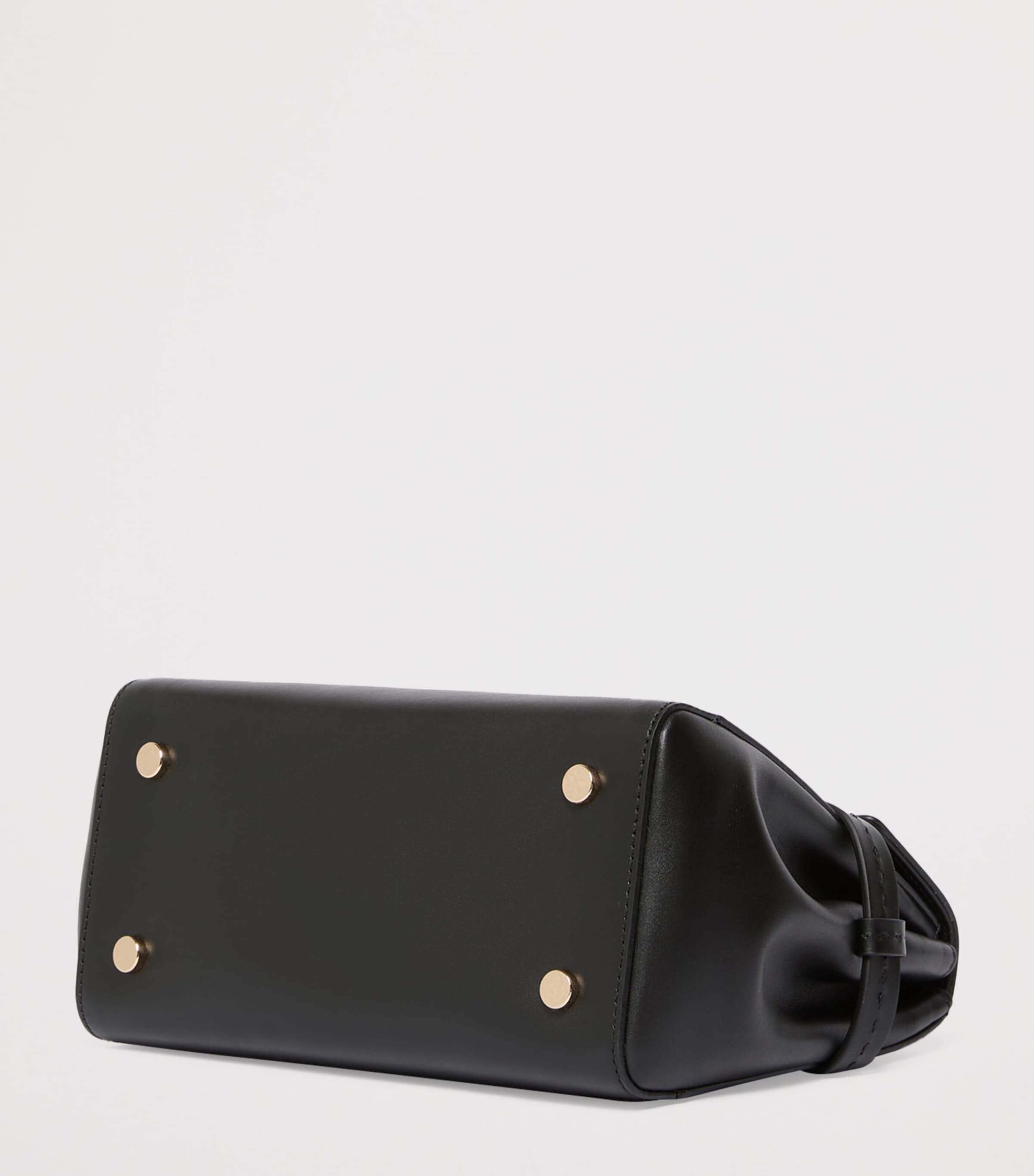 Leather Margaux Top-Handle Bag BLACK Image 4