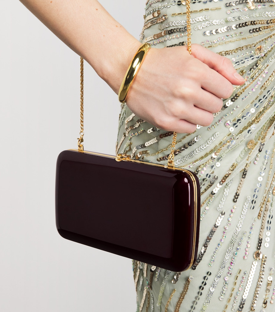 Jeffrey Levinson Mirrored Finley Clutch Bag Touring Malbec Image 2