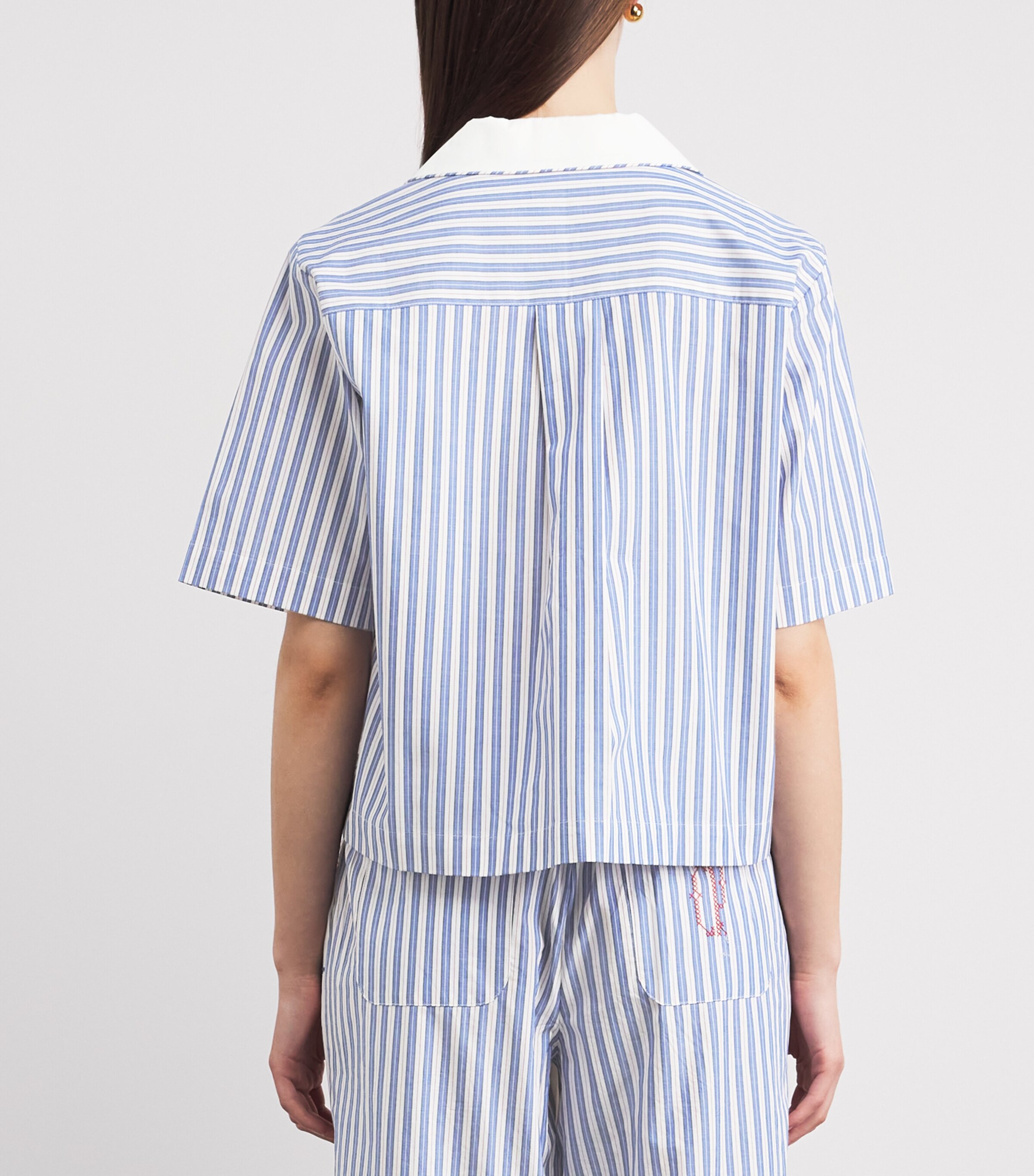 Claudie Pierlot Womens Cotton Embroidered Shirt Multicolored Image 5