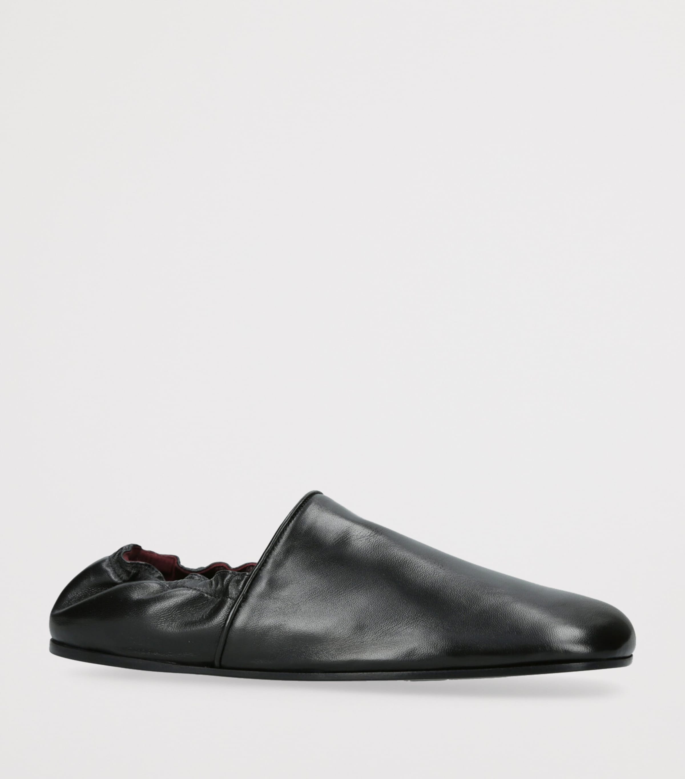 Khaite Leather Banks Flat Mules Black Image 3