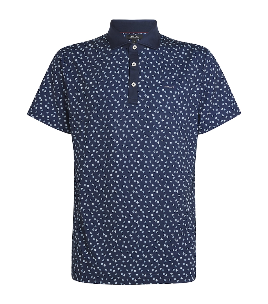 Printed Airflow Polo Shirt REFINED NAVY DICE Image 1