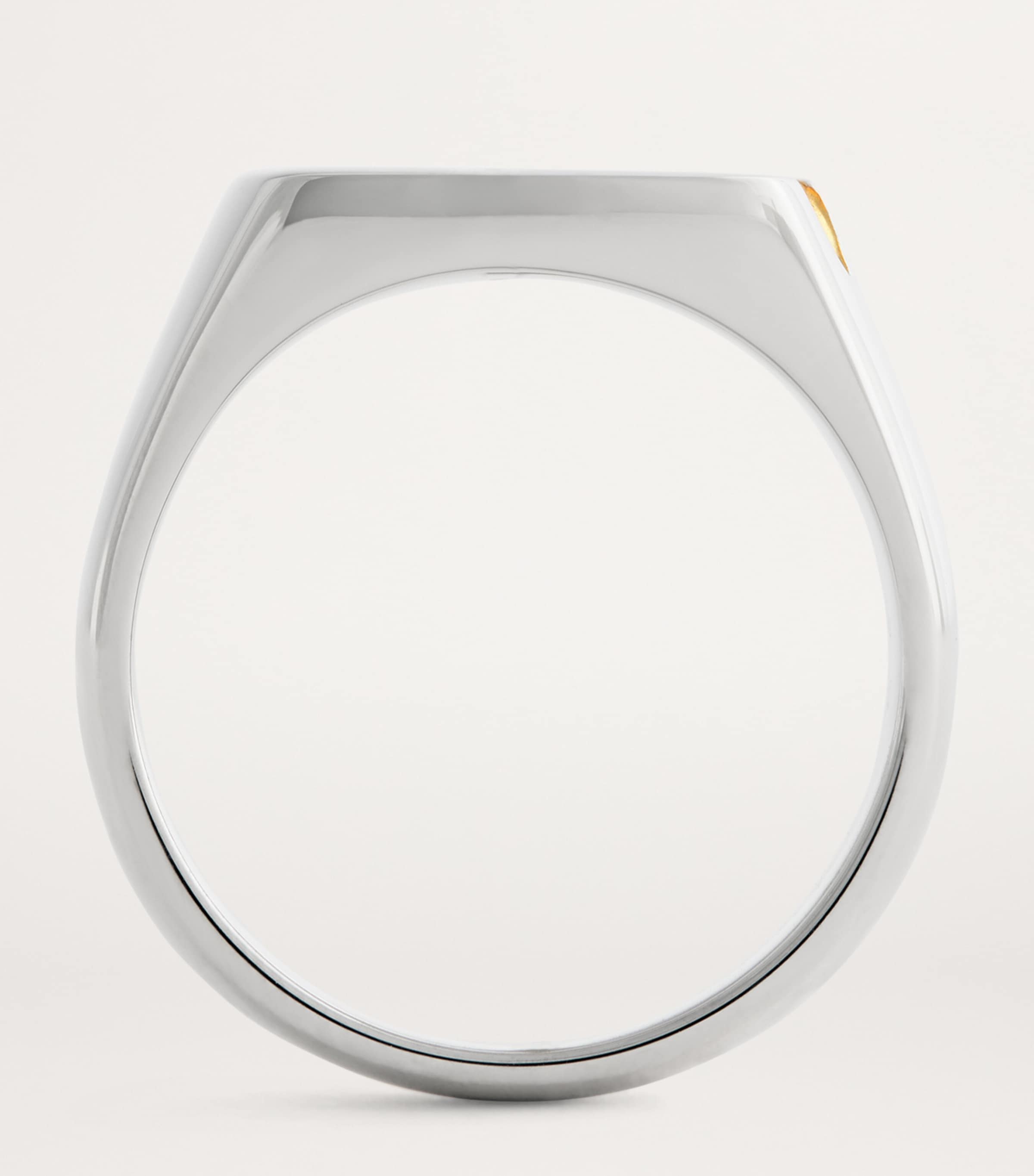 Sterling Silver and Black Diamond Signet Ring NA Image 3