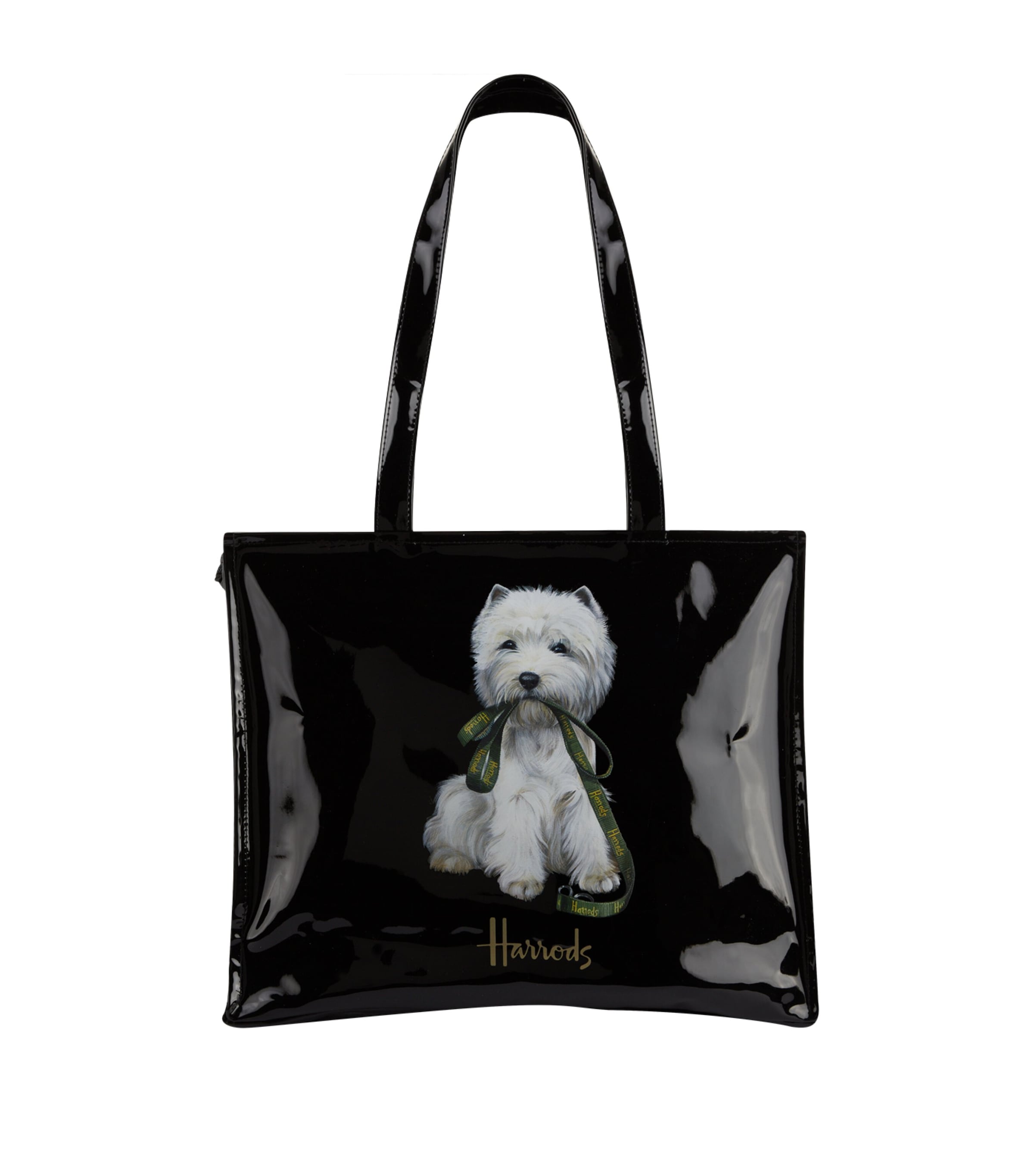 Shop Harrods Westie Shoulder Bag In Black