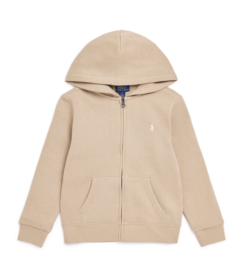 Knitted Zip-Up Hoodie (2-7 Years) KHAKI Image 1