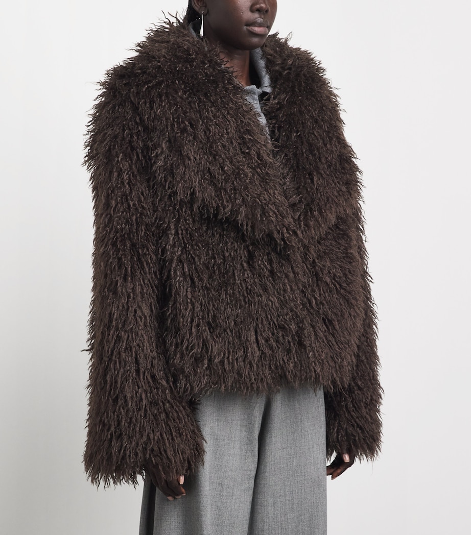 Source Unknown Womens Faux Fur Hathi Jacket Br Image 4
