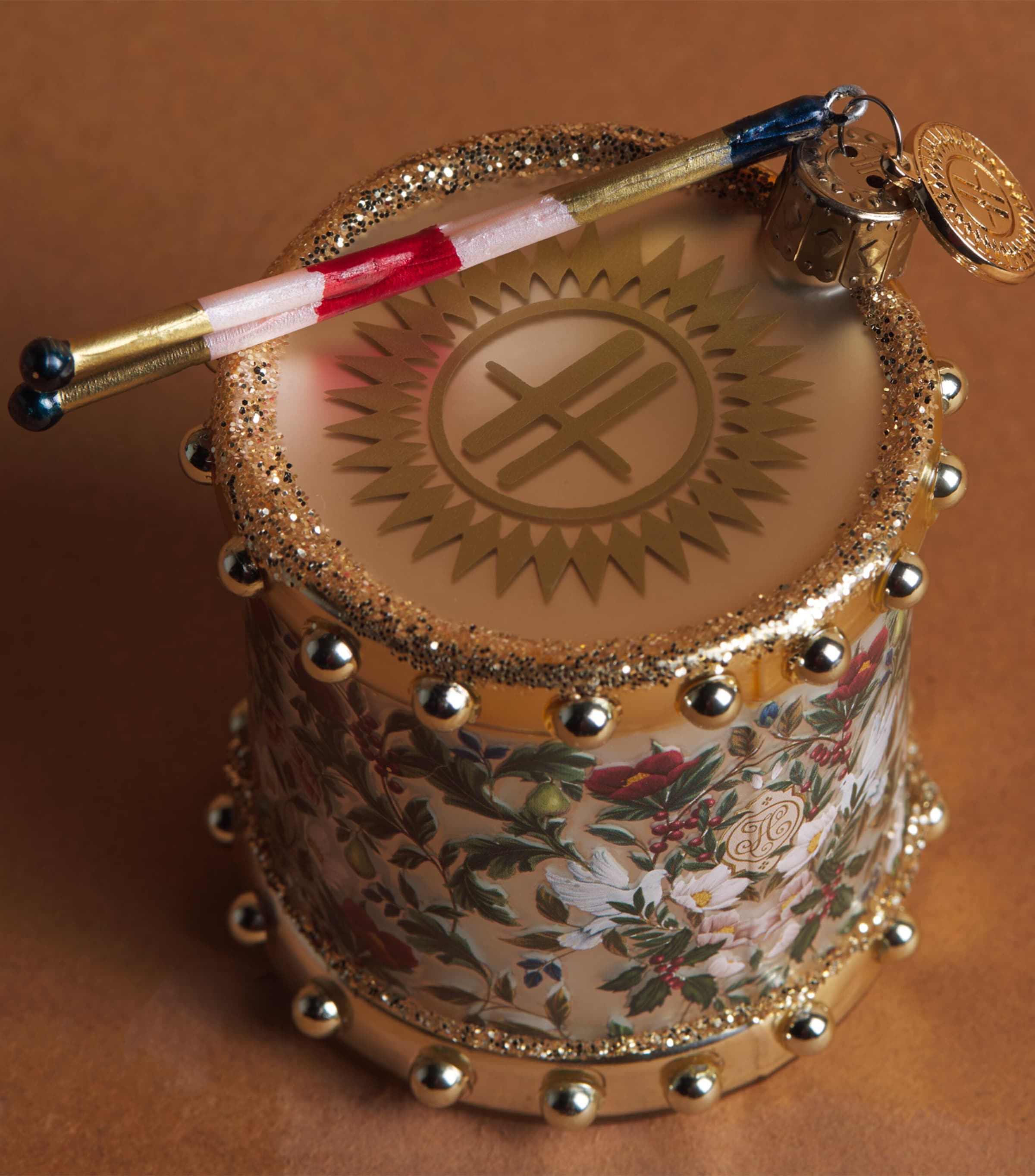 Harrods Partridge Print Drum Tree Decoration Image 2