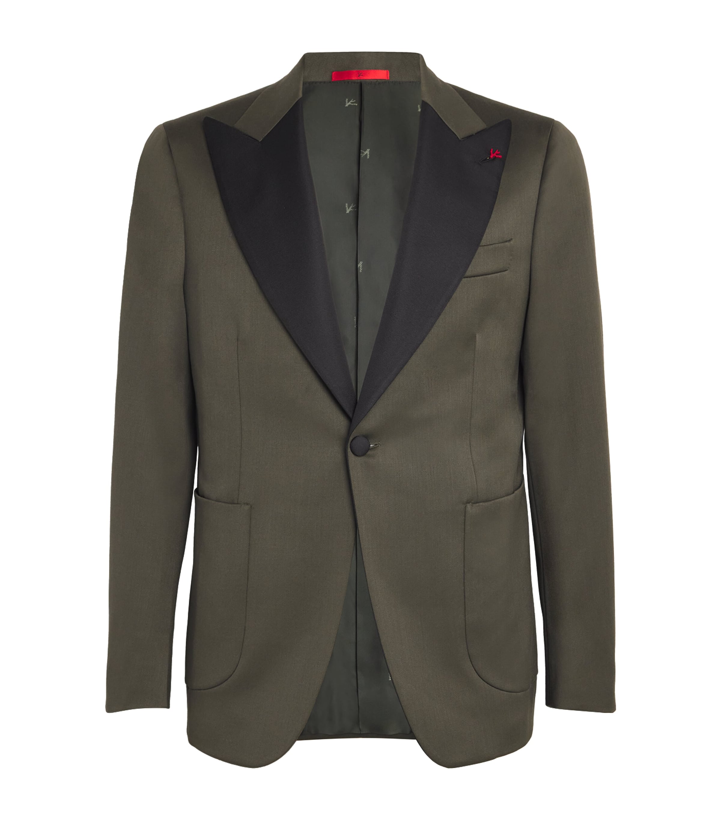 Isaia Wool Tuxedo Jacket In Grey