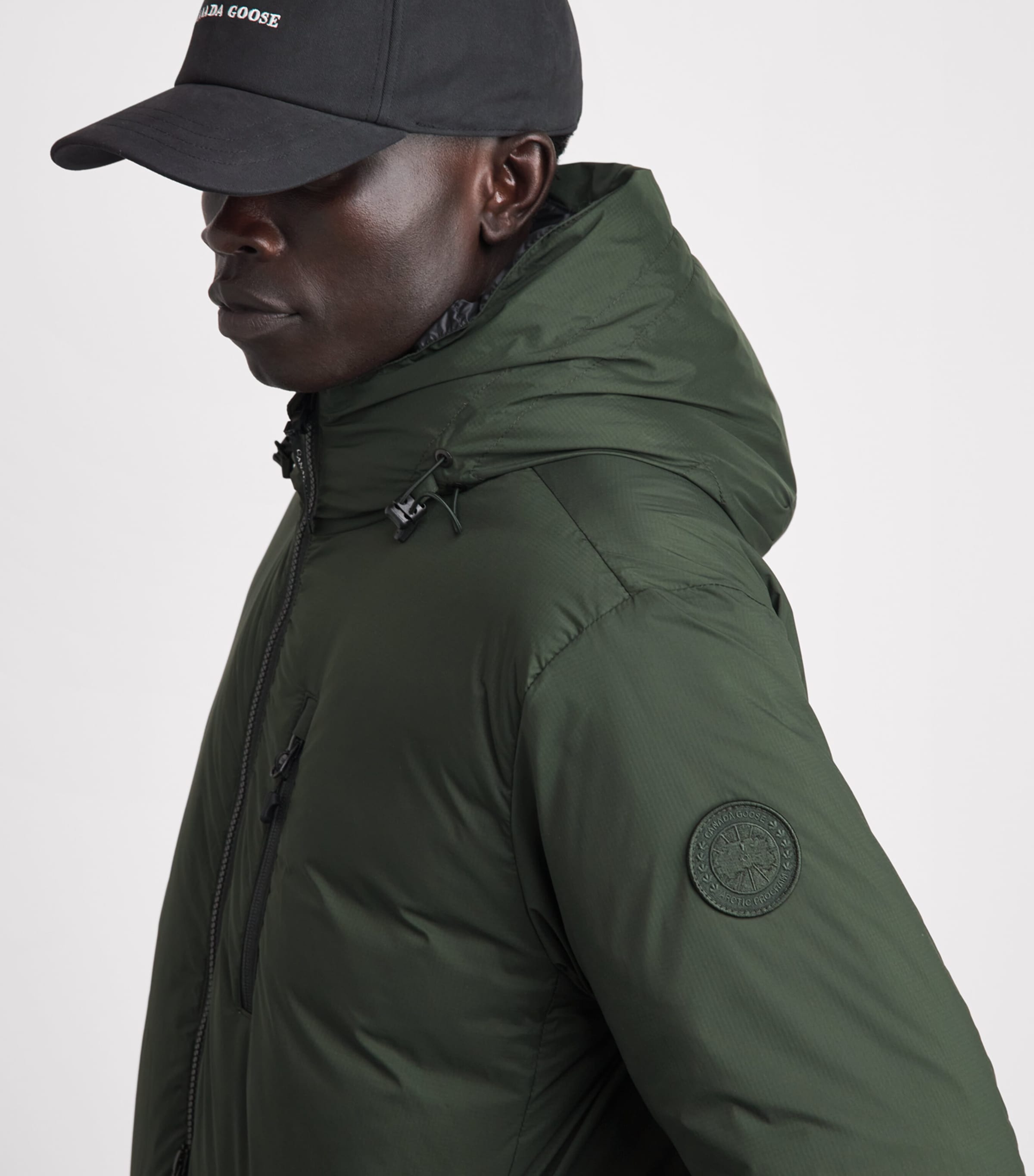 Canada Goose Mens Lodge Hooded Down Jacket Rowan Green Image 3