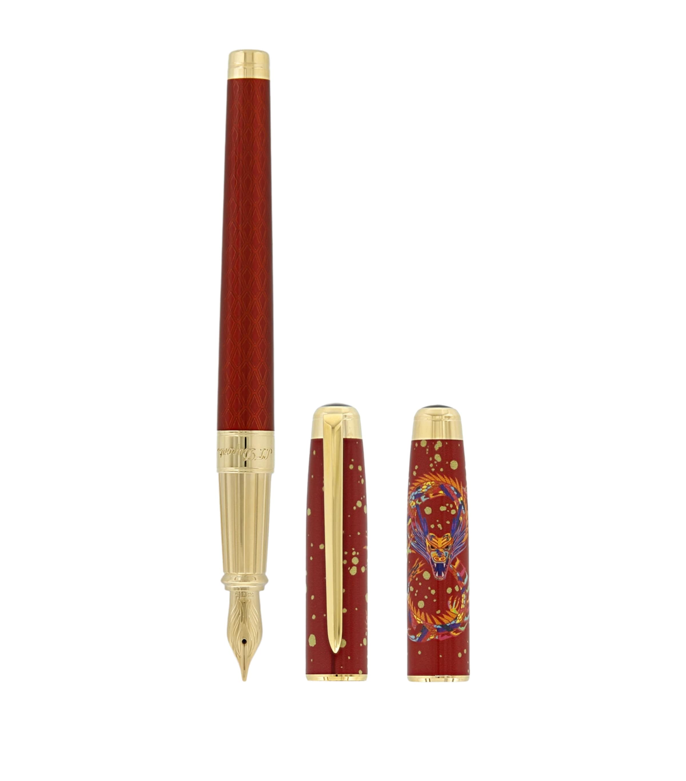 Shop St Dupont S. T. Dupont Eternity Dragon Fountain Pen And Roller