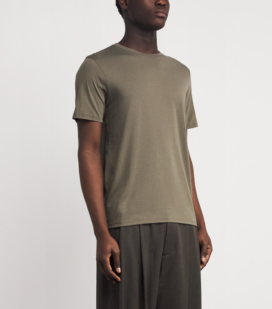 Pima Cotton T-Shirt 966SYC SYCAMORE Image 3