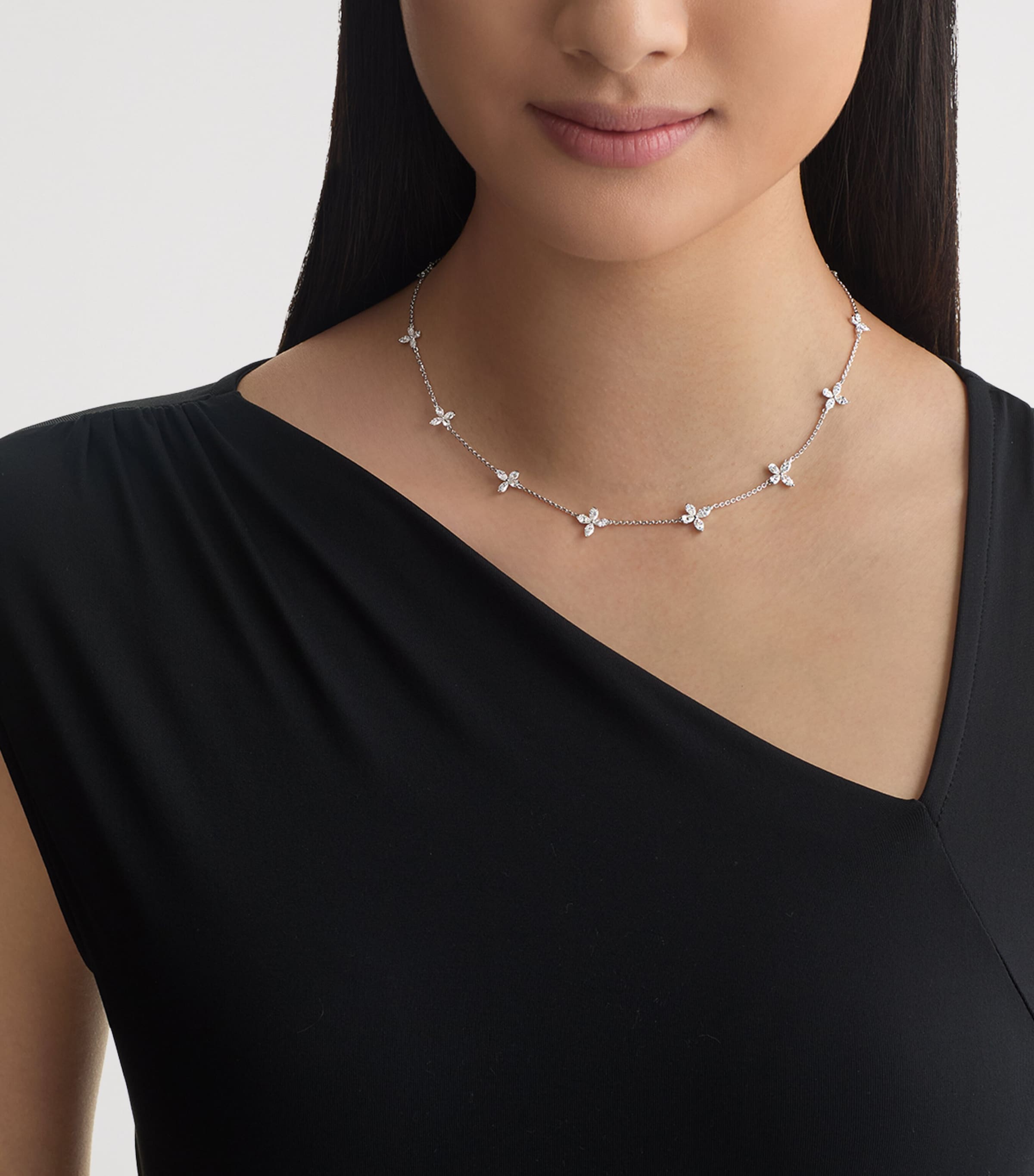 Graff White Gold and Diamond Butterfly Necklace White Gold Image 2