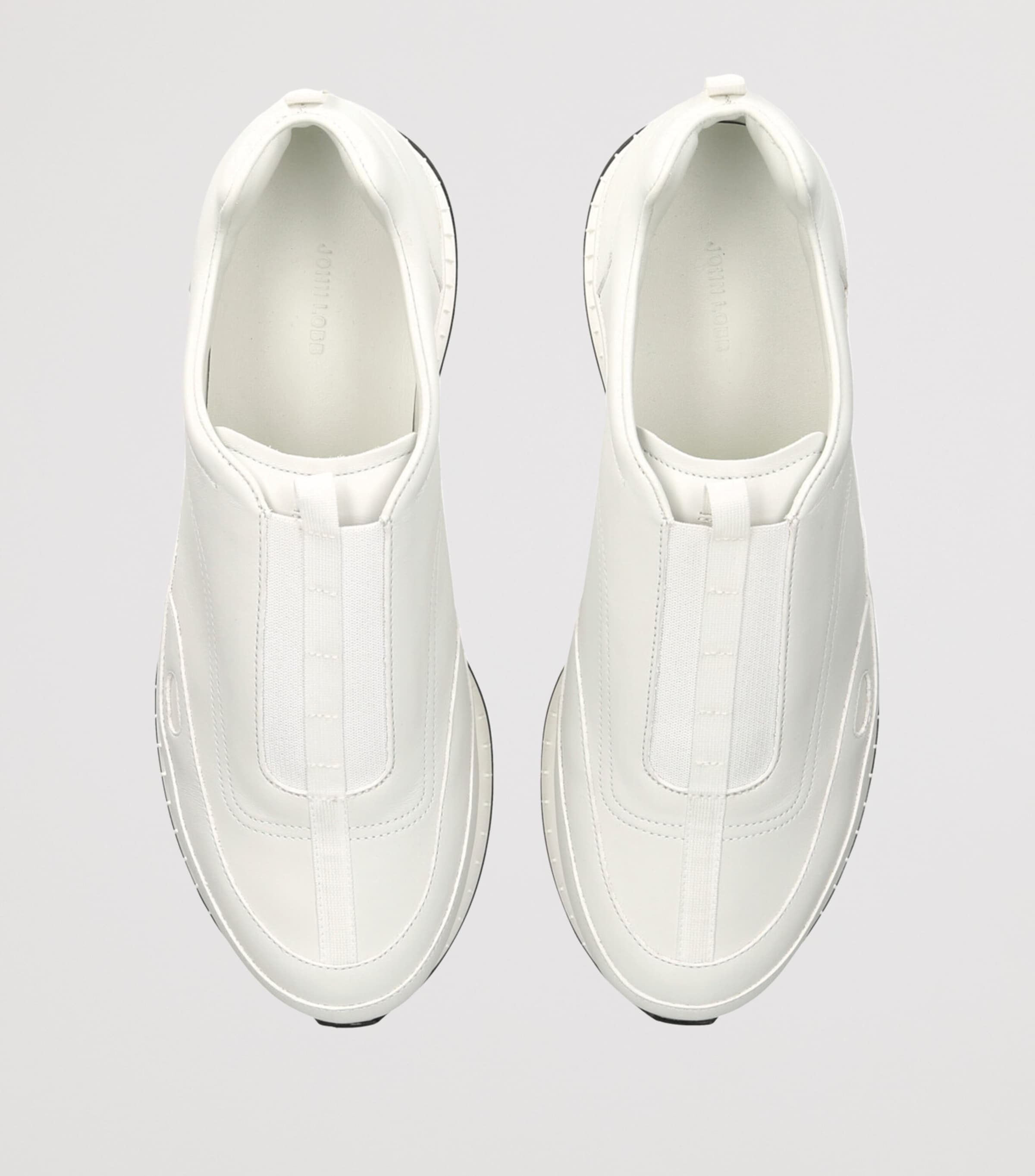 Leather Stream Elastic Sneakers WHITE Image 4