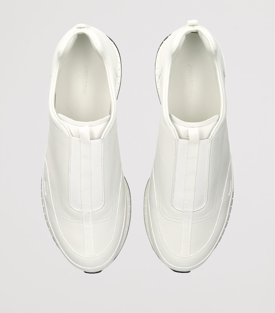 Leather Stream Elastic Sneakers WHITE Image 4