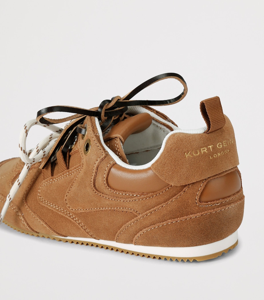 Kurt Geiger London Suede Slim Runner Sneakers Tan Image 3
