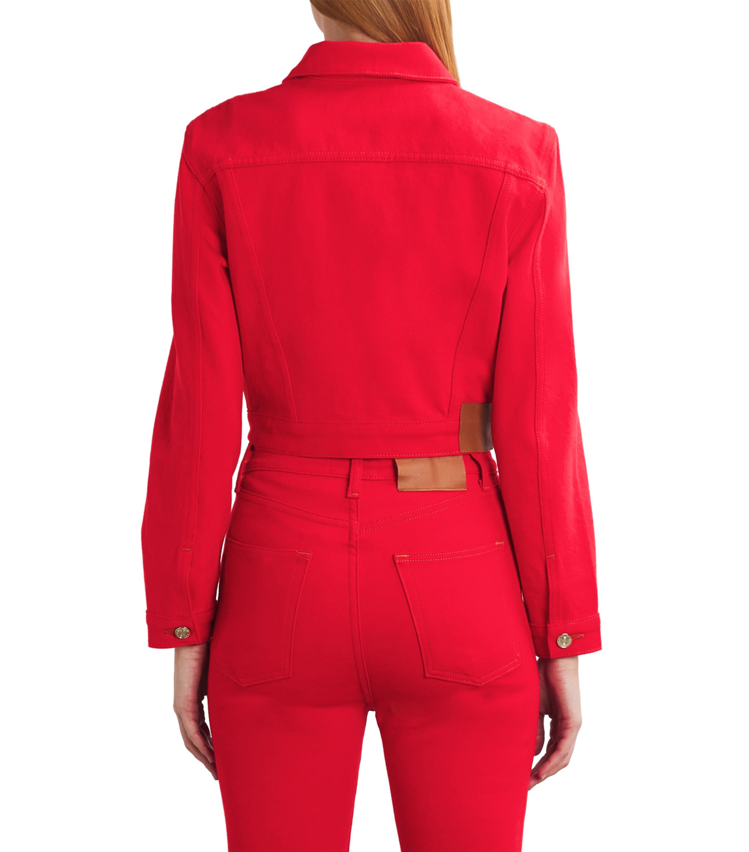 x Carolina Herrera Tailored Denim Jacket HERRERA RED Image 4