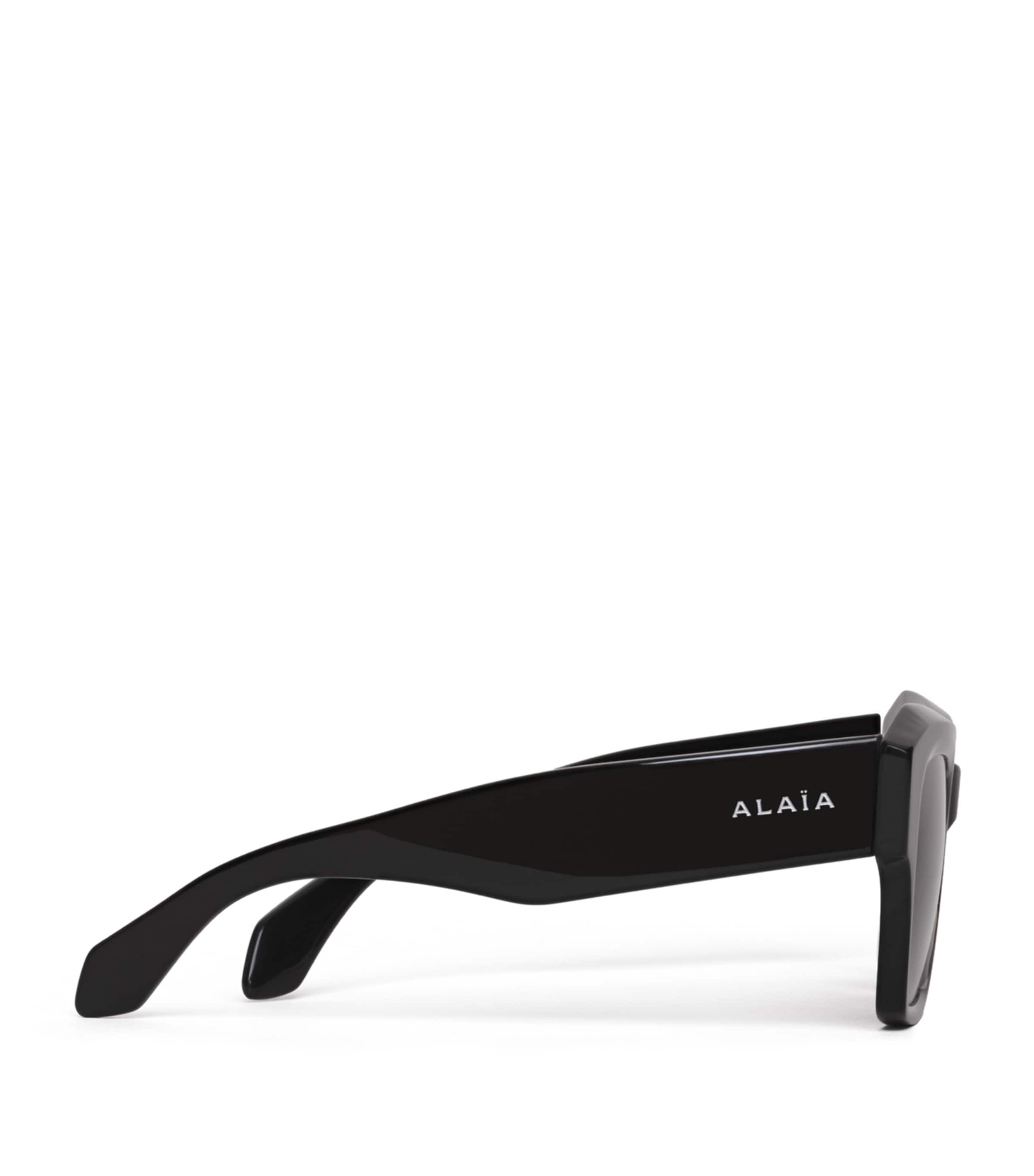 Alaïa Acetate Melted Square Sunglasses Black/grey Image 2