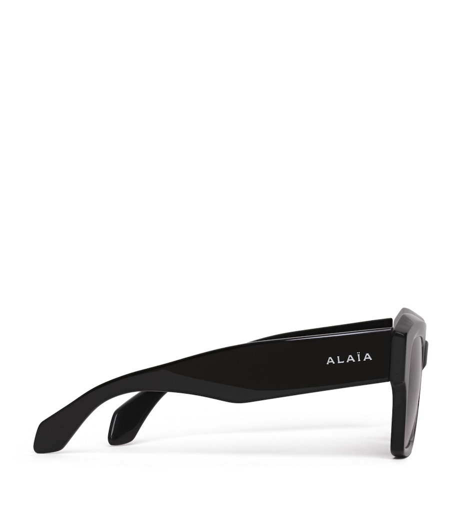 Alaïa Acetate Melted Square Sunglasses Black/grey Image 2