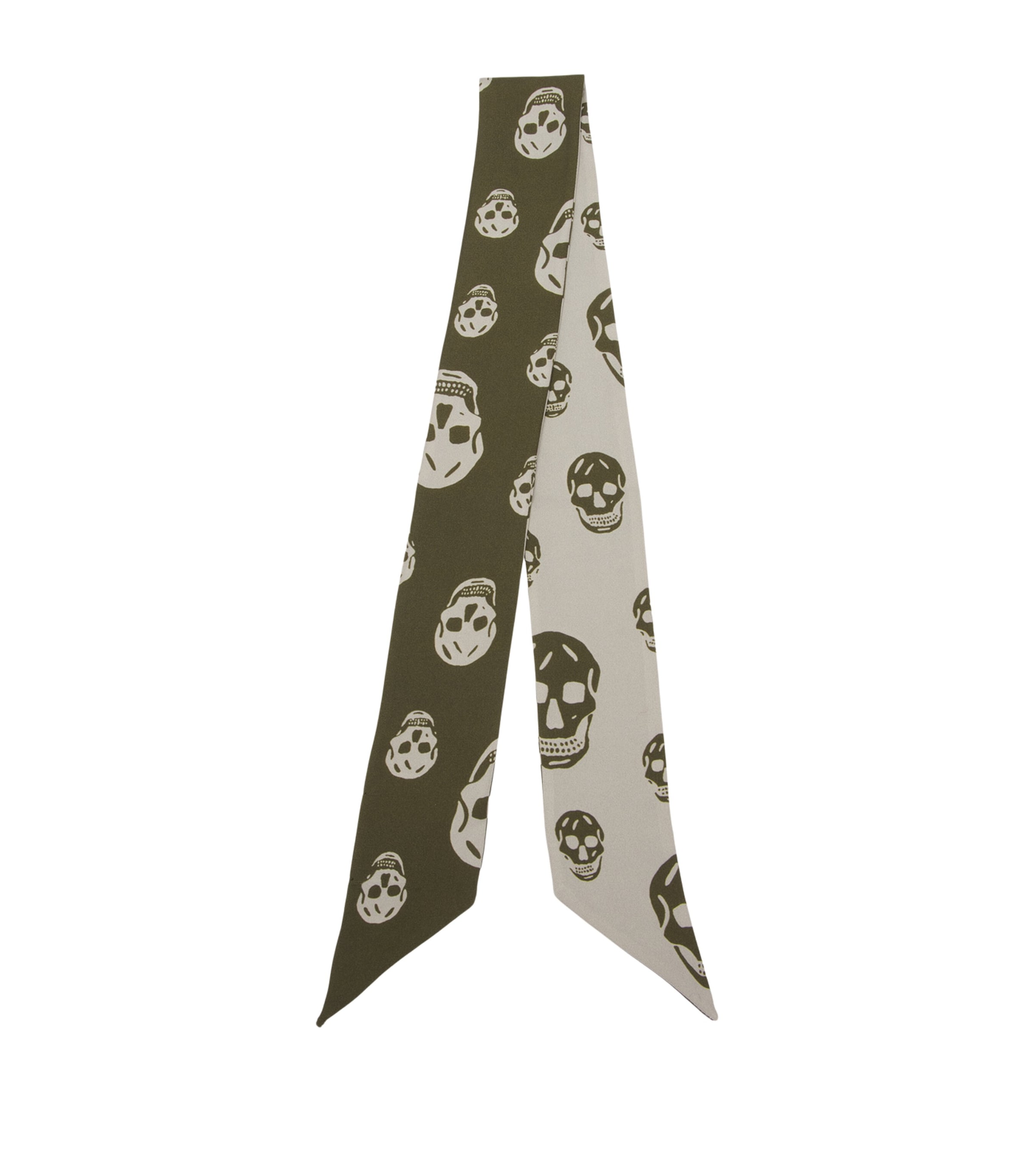 McQueen Silk Skull Skinny Scarf Image 1