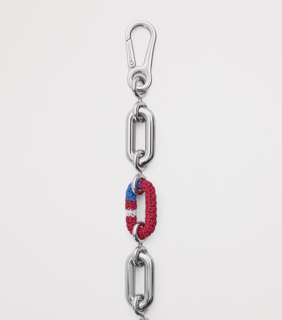 LOEWE Woven Chain Bag Strap Silver/multicolor Image 3