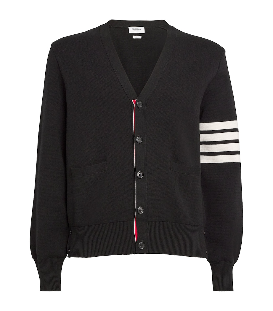 Milano-Stitch V-Neck Cardigan BLACK Image 1