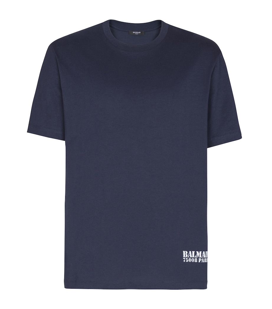 Logo Stamp T-Shirt SIV MARINE/BLANC Image 1