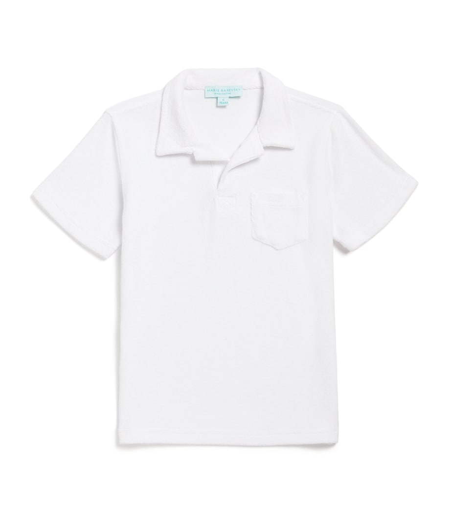 MARIE RAXEVSKY Terry Polo Shirt (2-12 Years) White Image 1