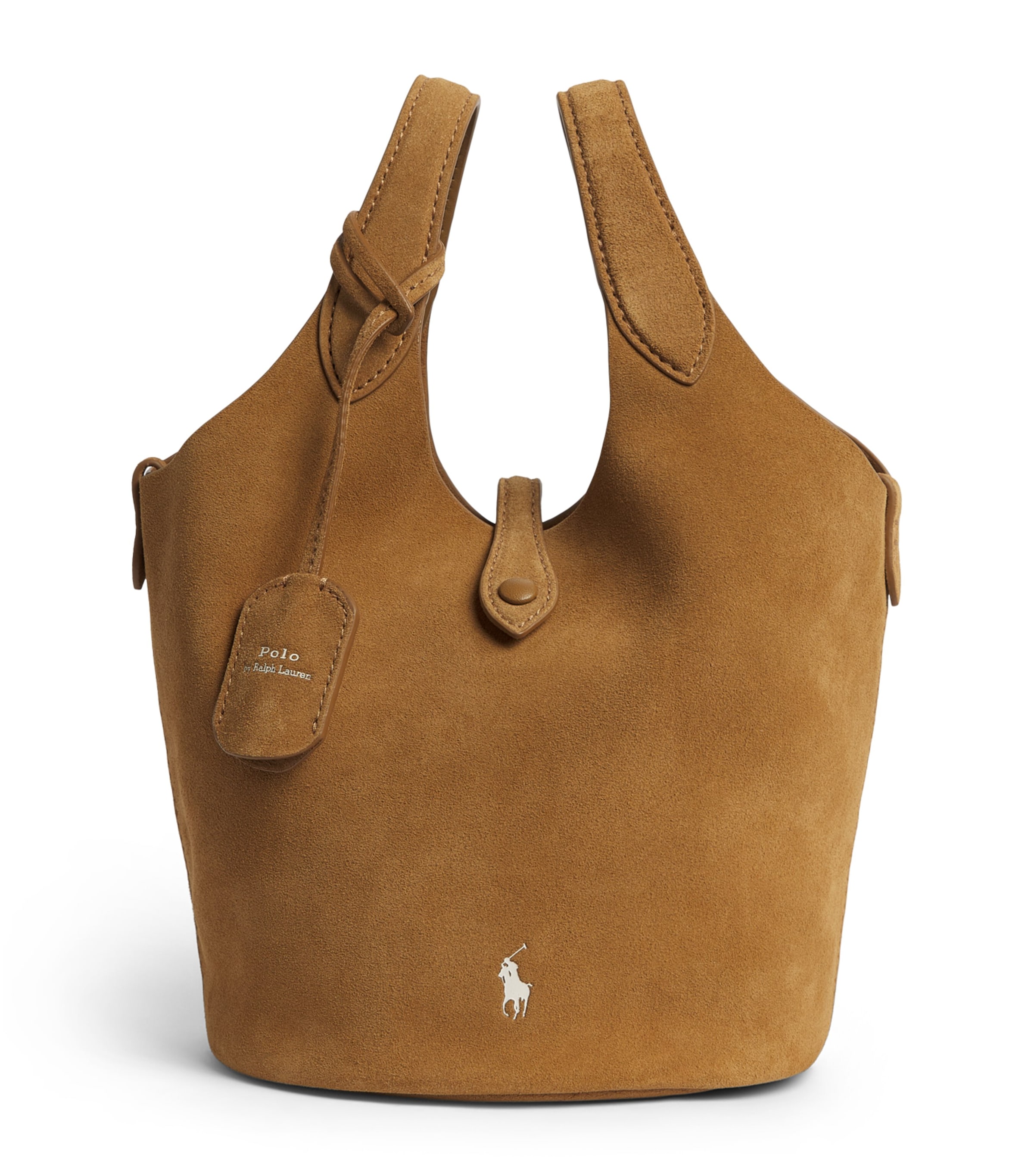 Polo Ralph Lauren Small Suede Polo Play Cross-Body Bag Caramel Image 1