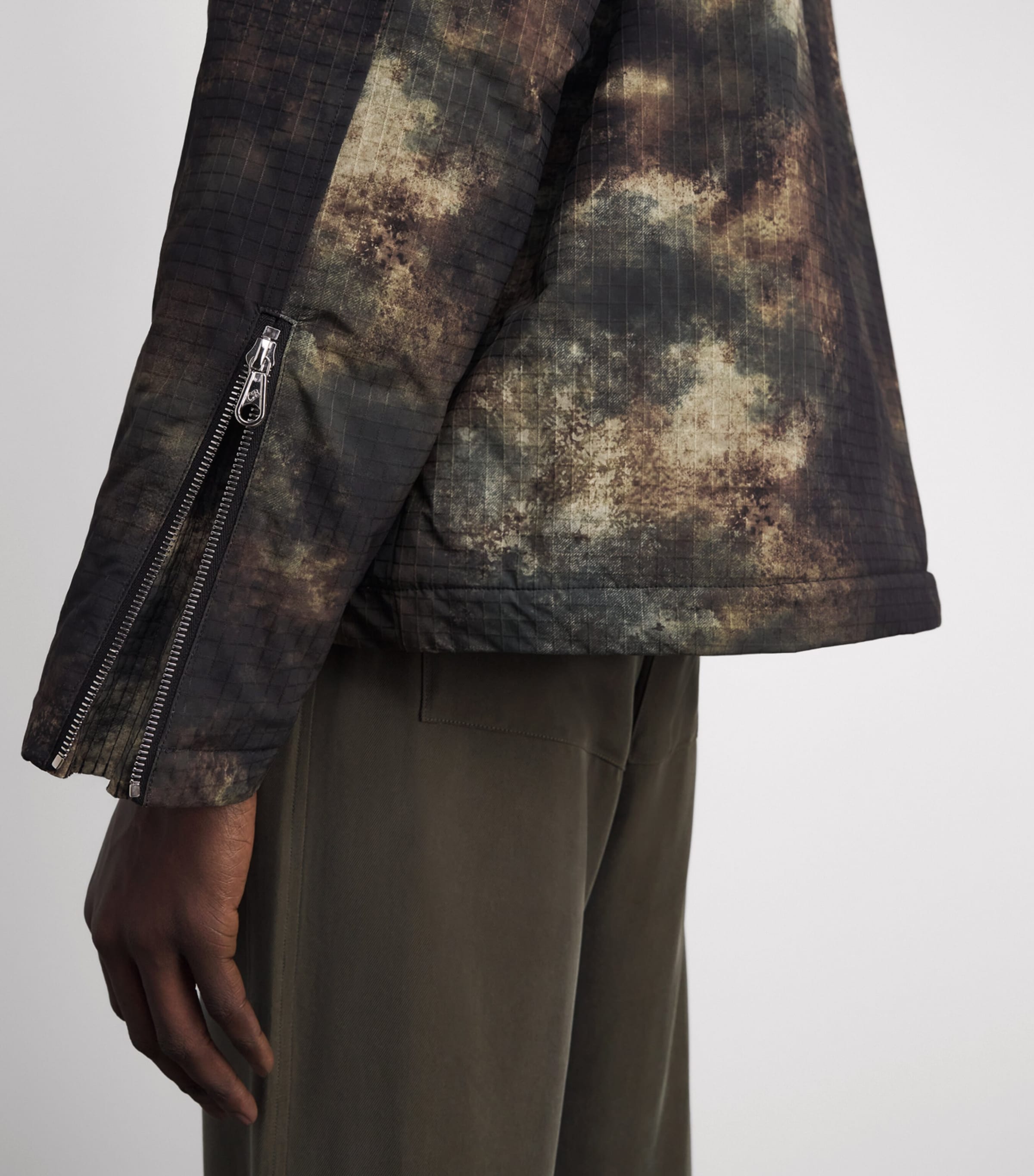 Canvas Camo Print Cropped Parka Jacket DIGICAMO Image 6