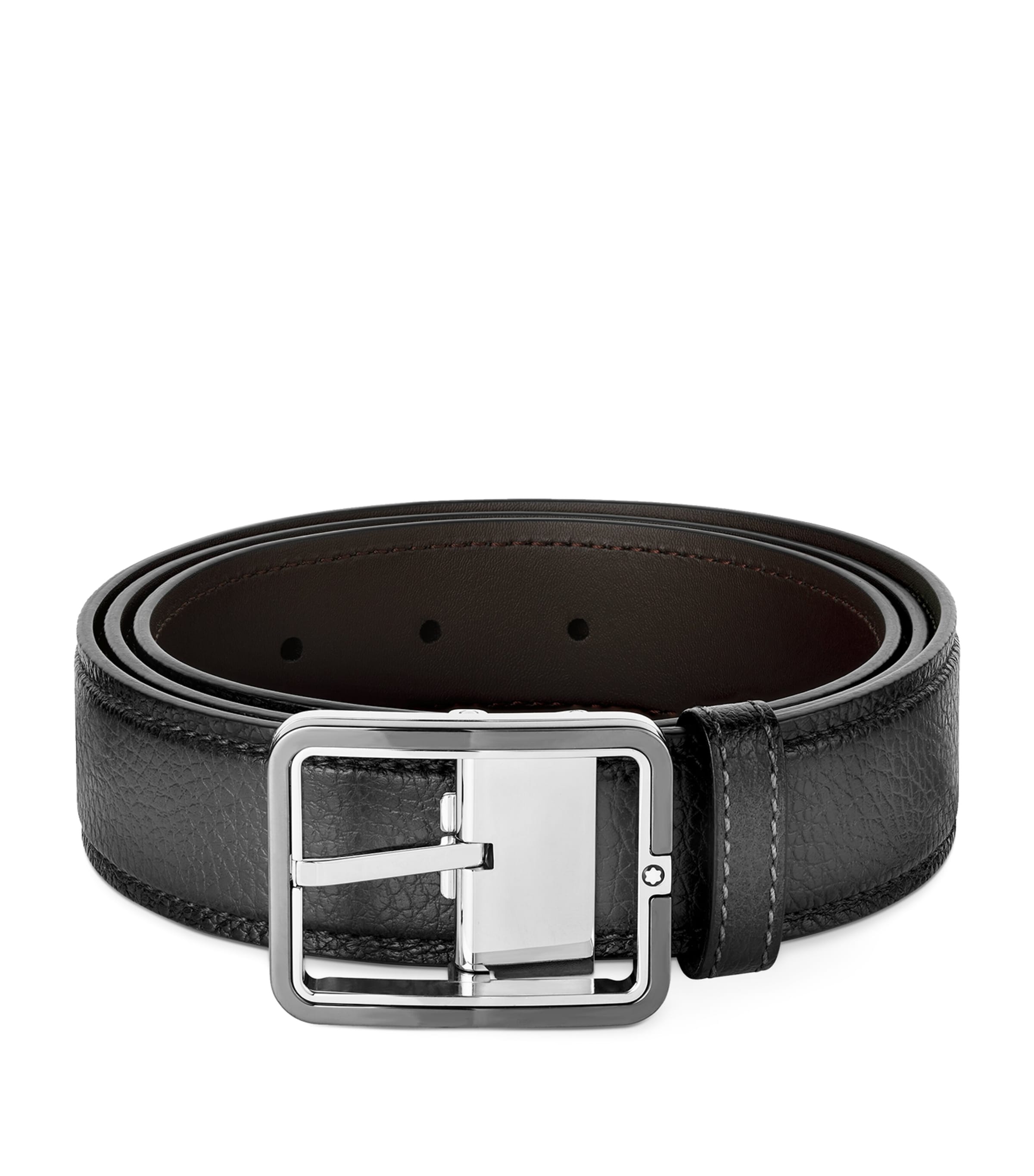 Montblanc Leather Meisterstück Belt In Grey