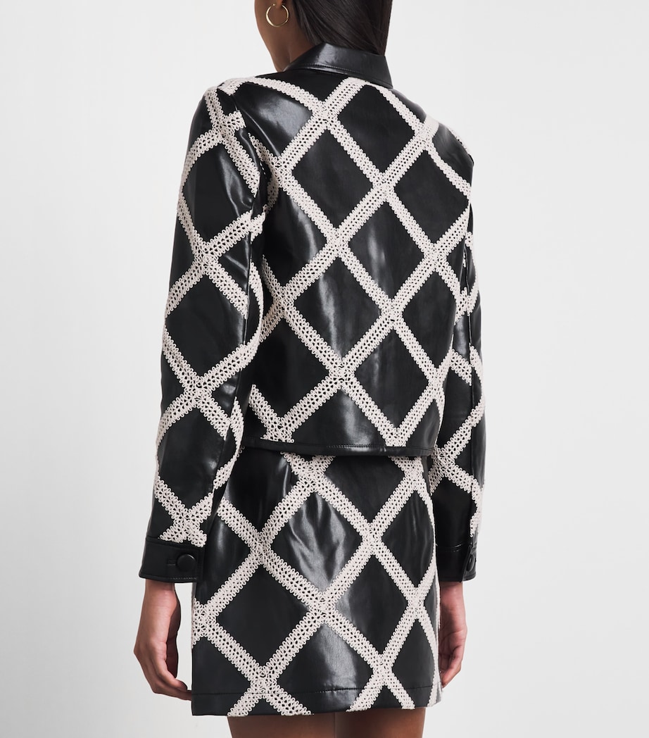 Cinq A Sept Womens Audree Jacket Black/gardenia Image 5