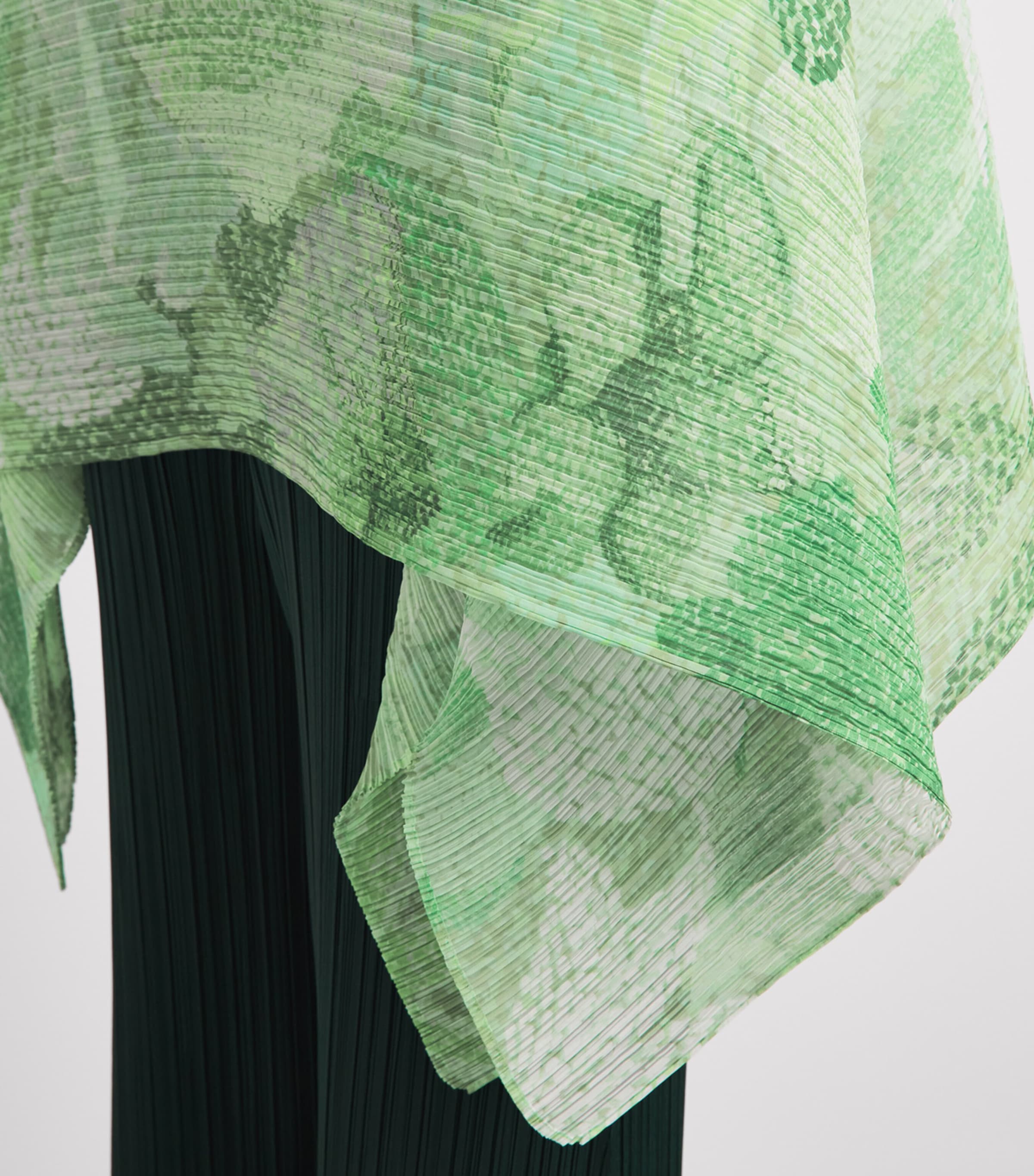 Pleats Please Issey Miyake Green Pleated Foggy Forest Madame-T