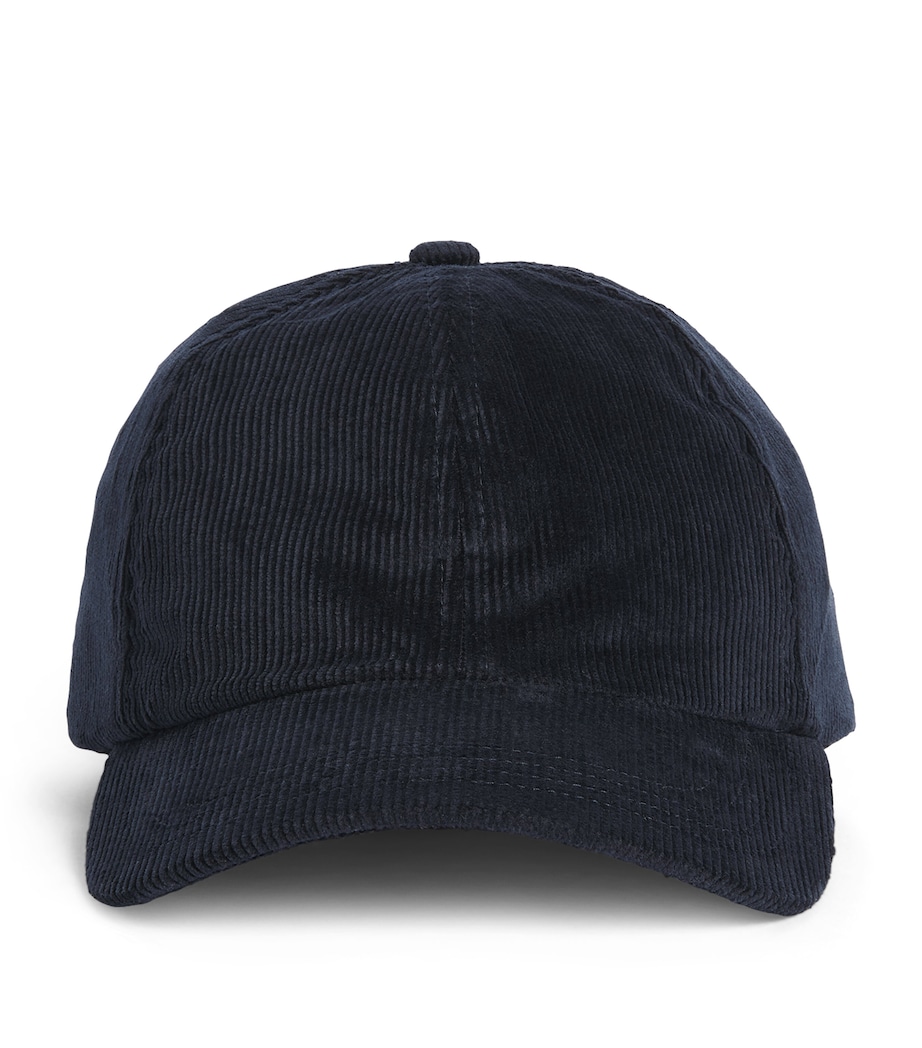 Sunspel Corduroy Cap Navy Image 1